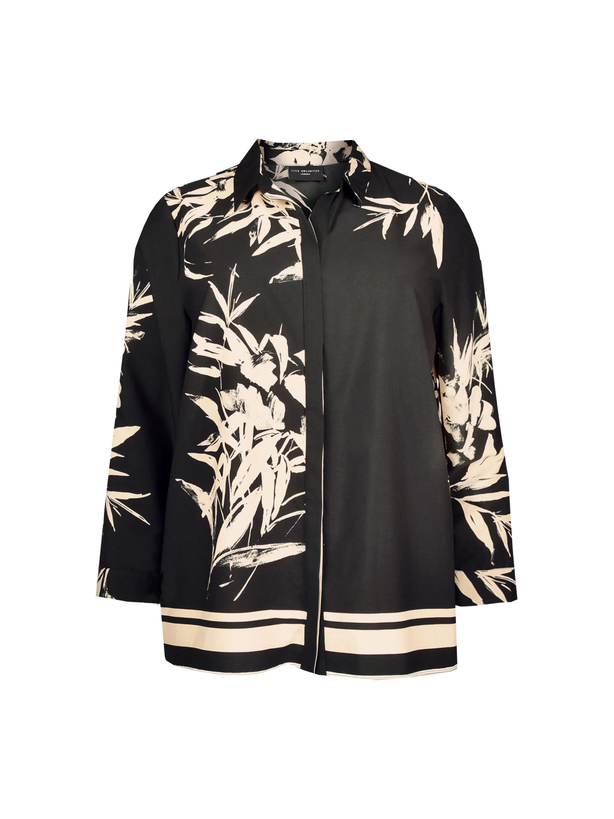 Abstract Border Print Shirt - Image 5