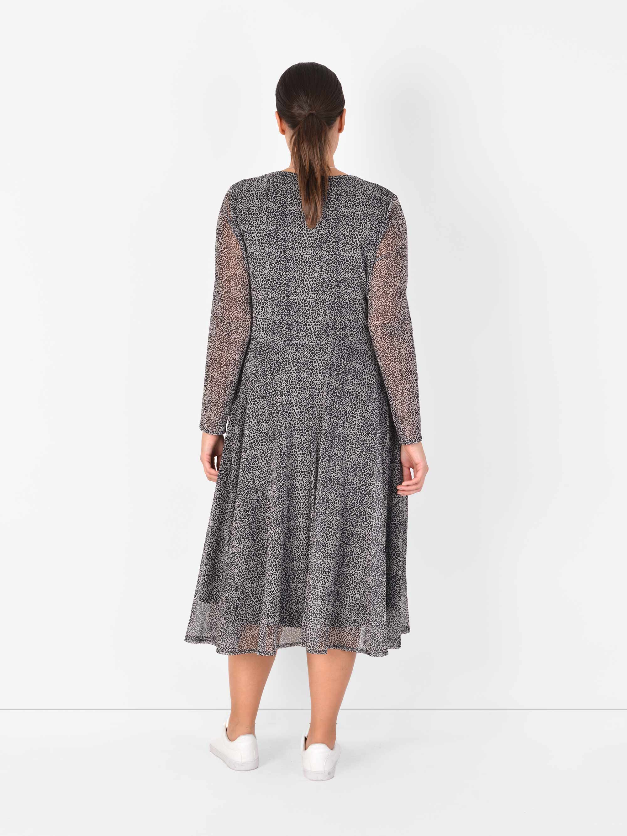 Animal Print Mesh Dress - Image 3