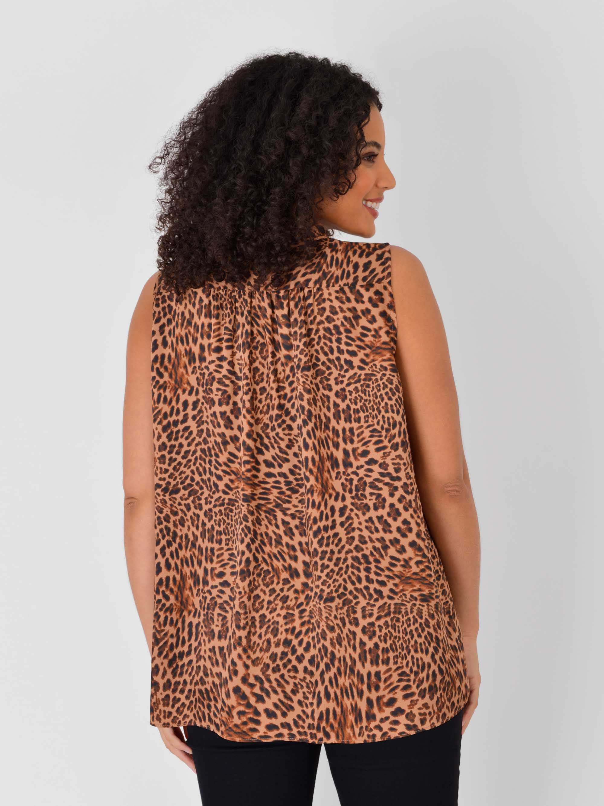 Animal Print Sleeveless Top - Image 3