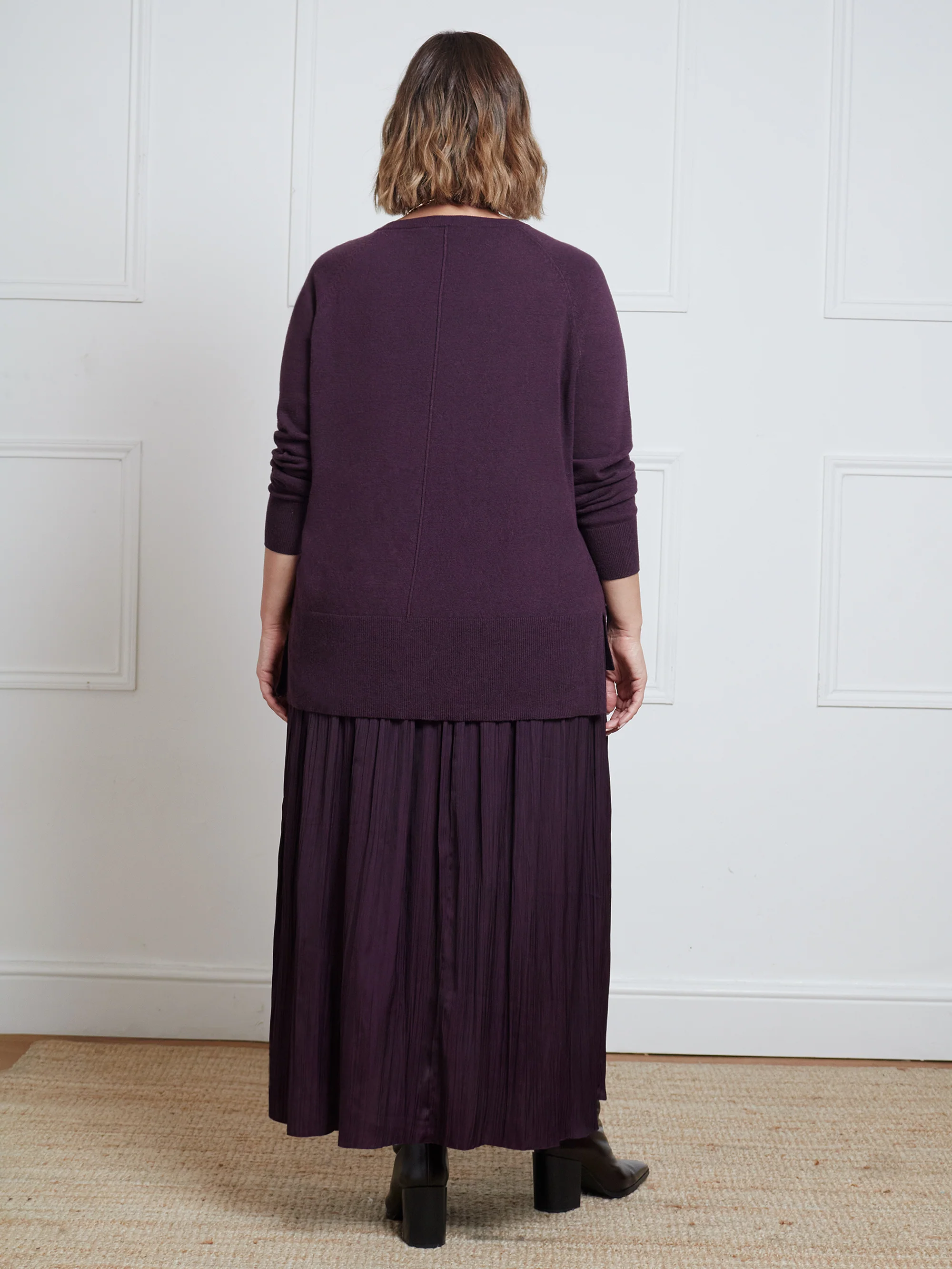 Aubergine Scoop Neck Jumper - Image 4