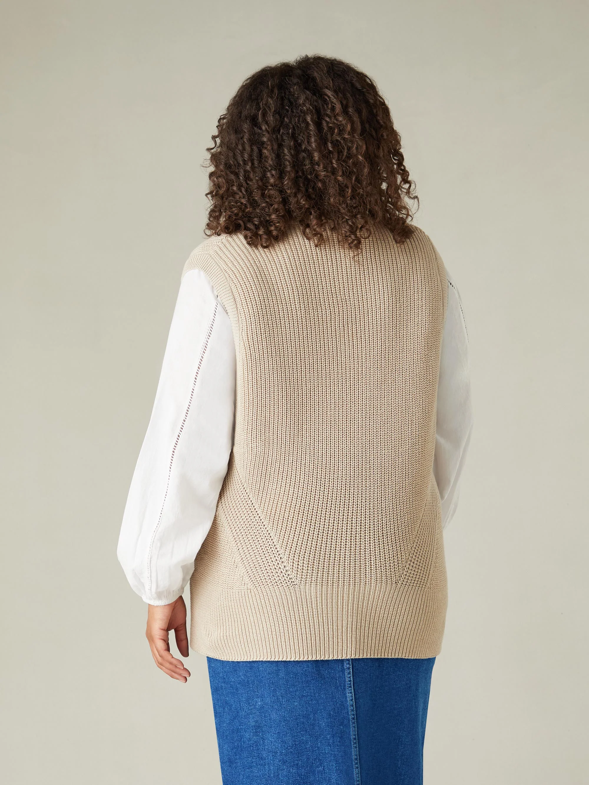 Beige Knitted Vest - Image 4