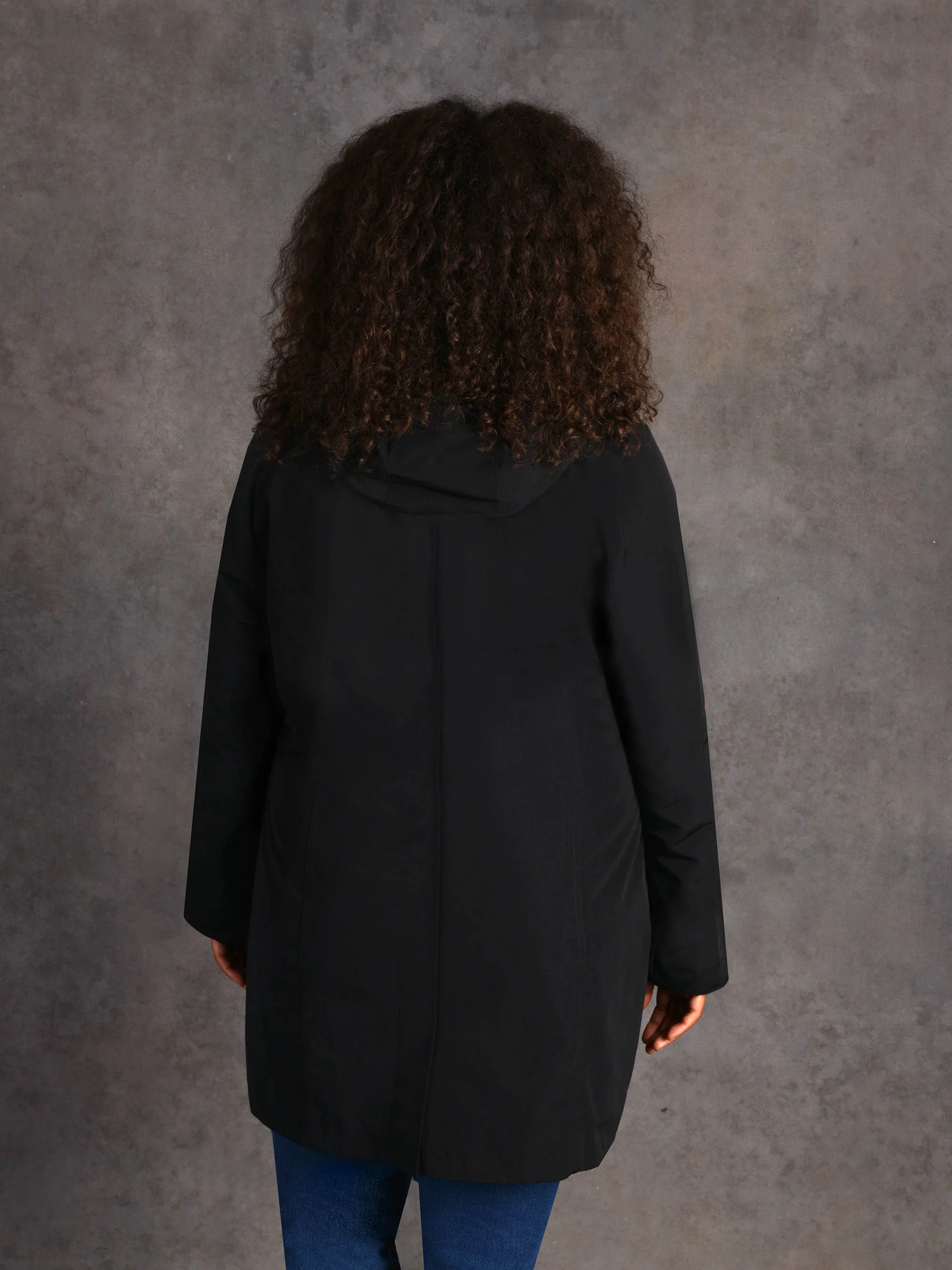 Black A-line Raincoat - Image 2
