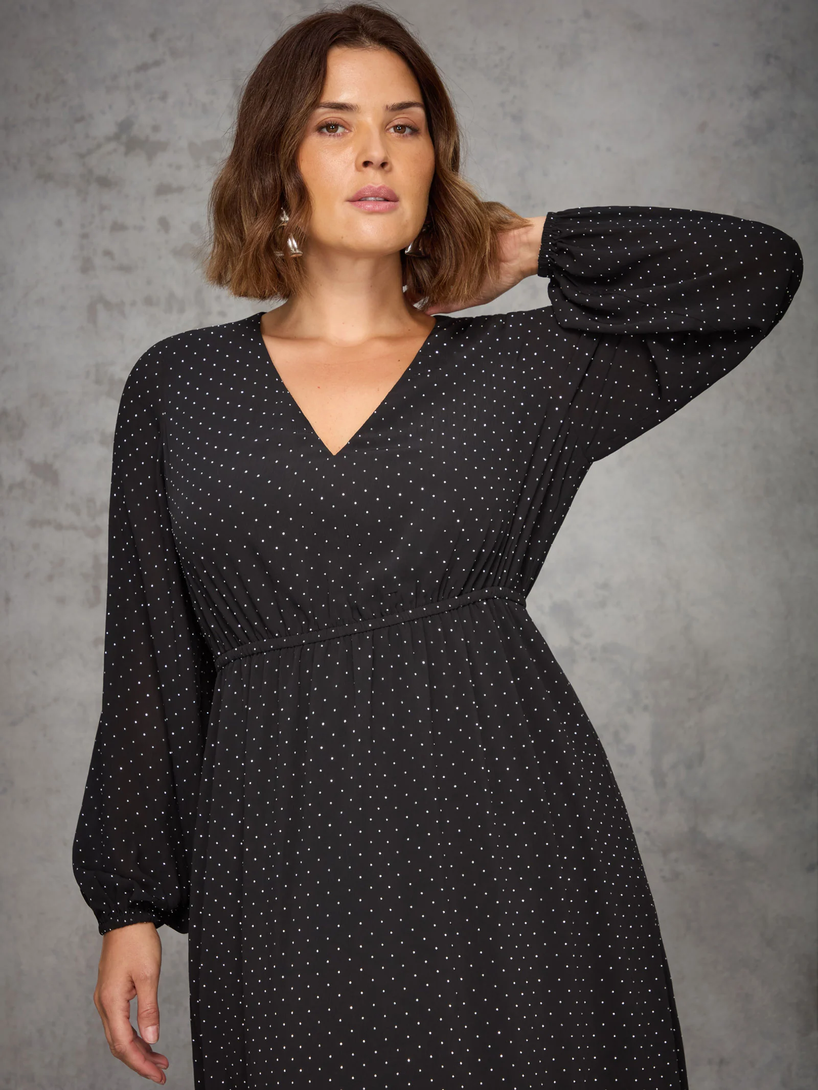 Black All-Over Embellishment Midaxi Dress - Image 2