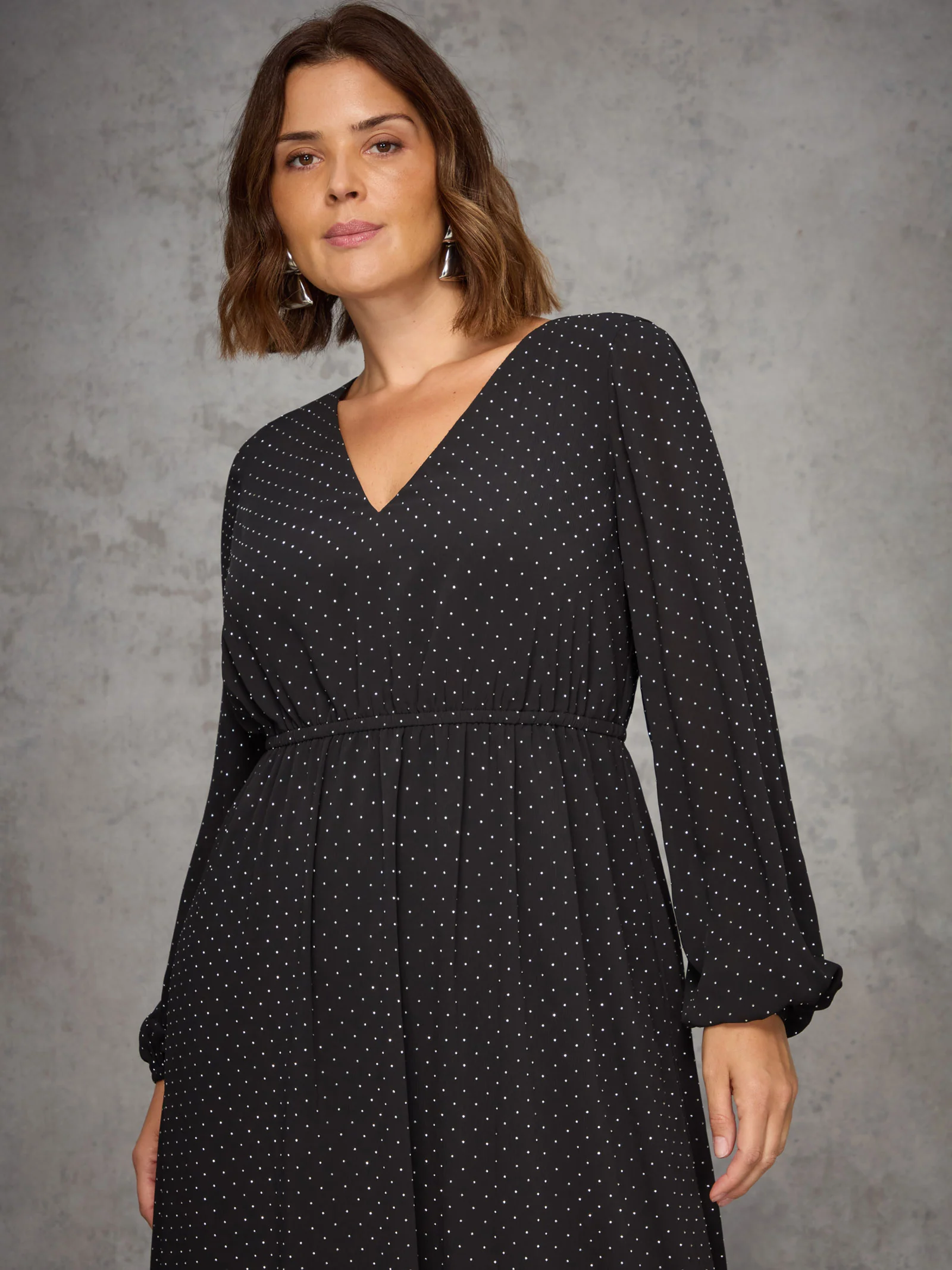 Black All-Over Embellishment Midaxi Dress - Image 3