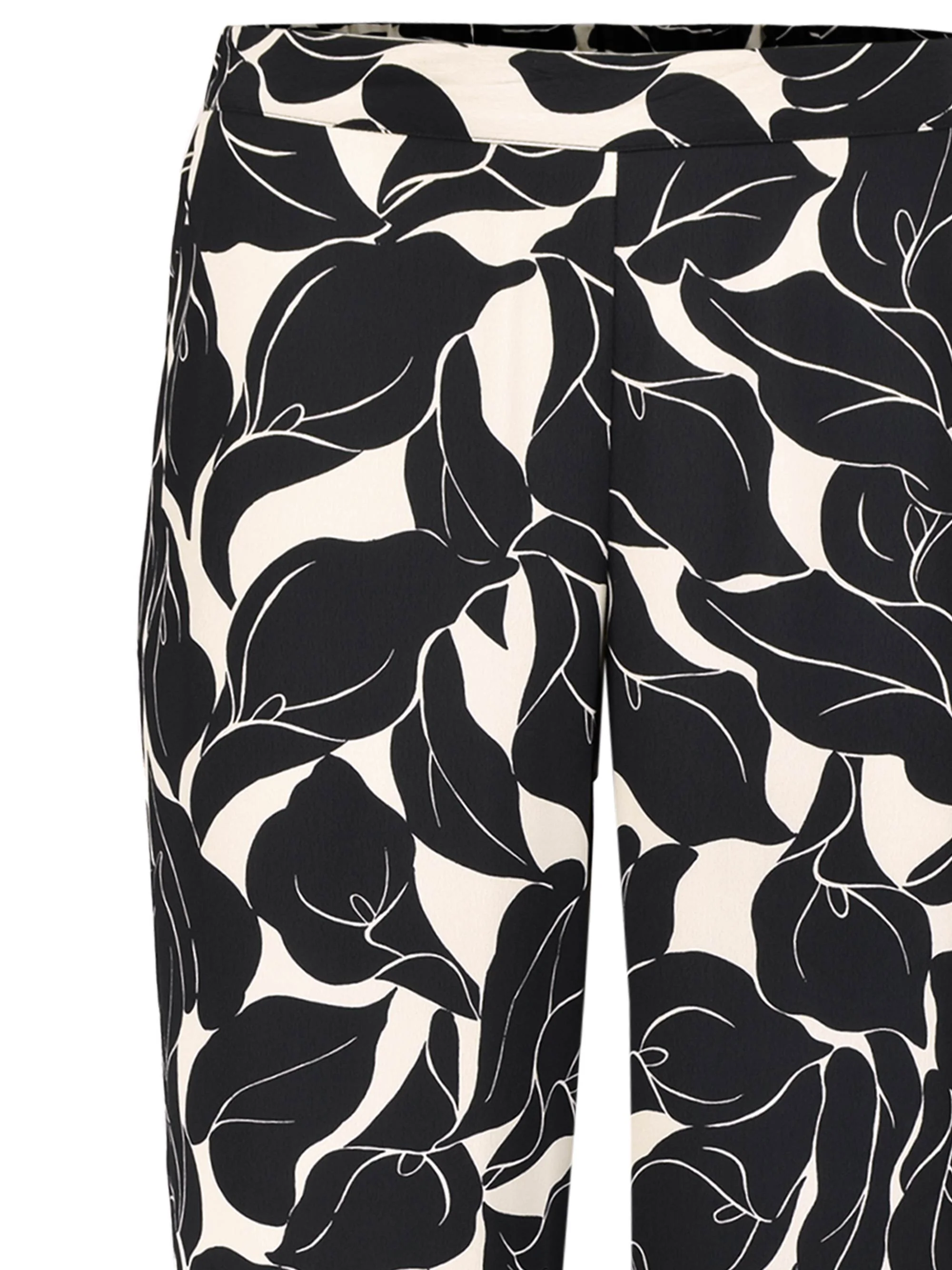 Mono Floral Wideleg Trouser with Pockets - Image 7