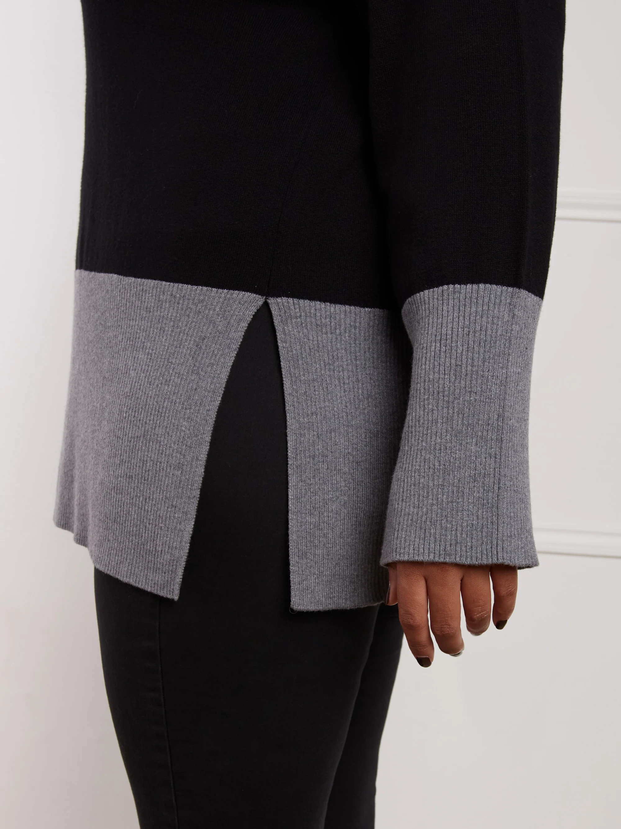 Black And Grey Blocked Jumper - Image 3