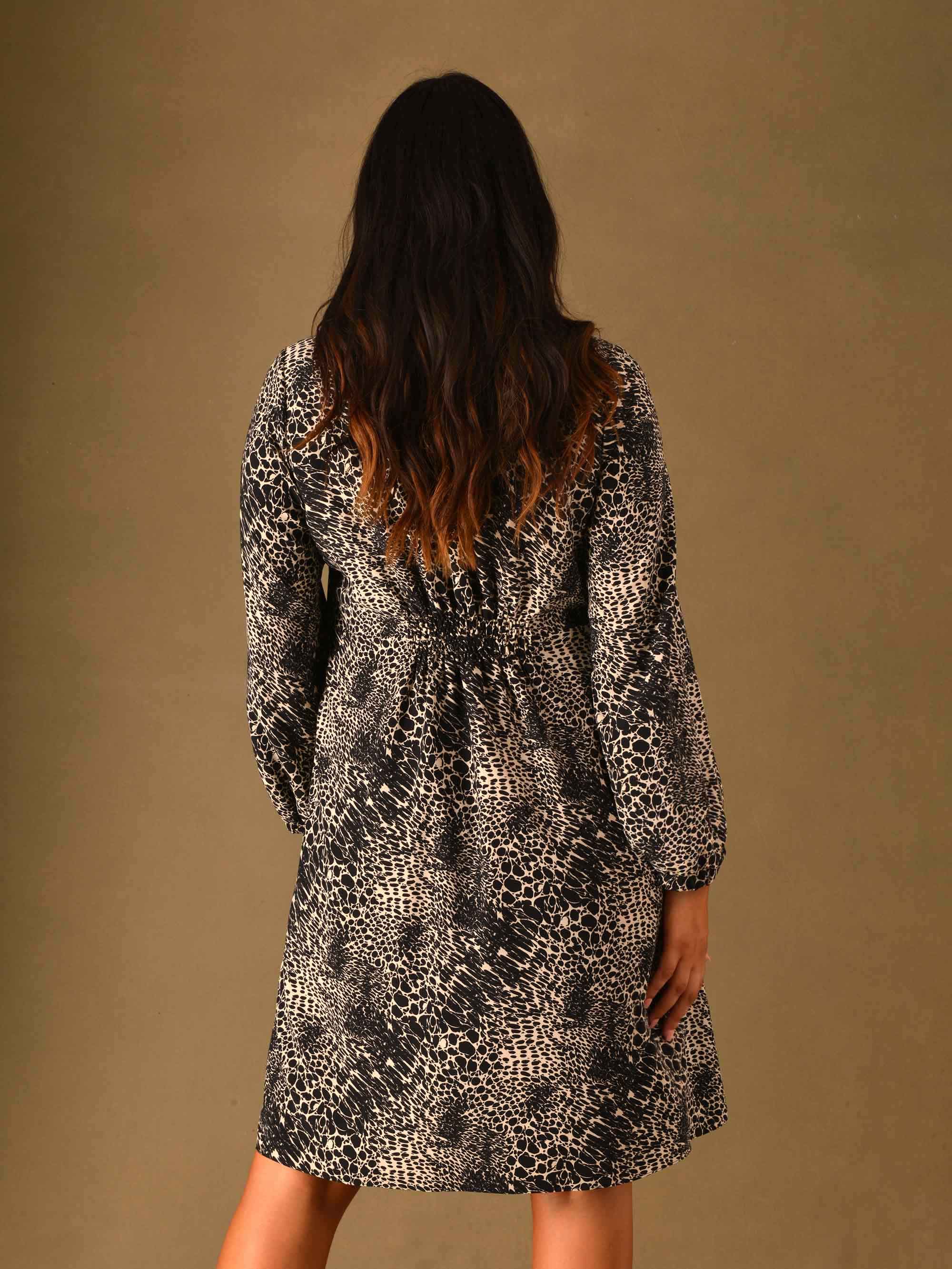 Mono Animal Print Zip Front Dress - Image 4