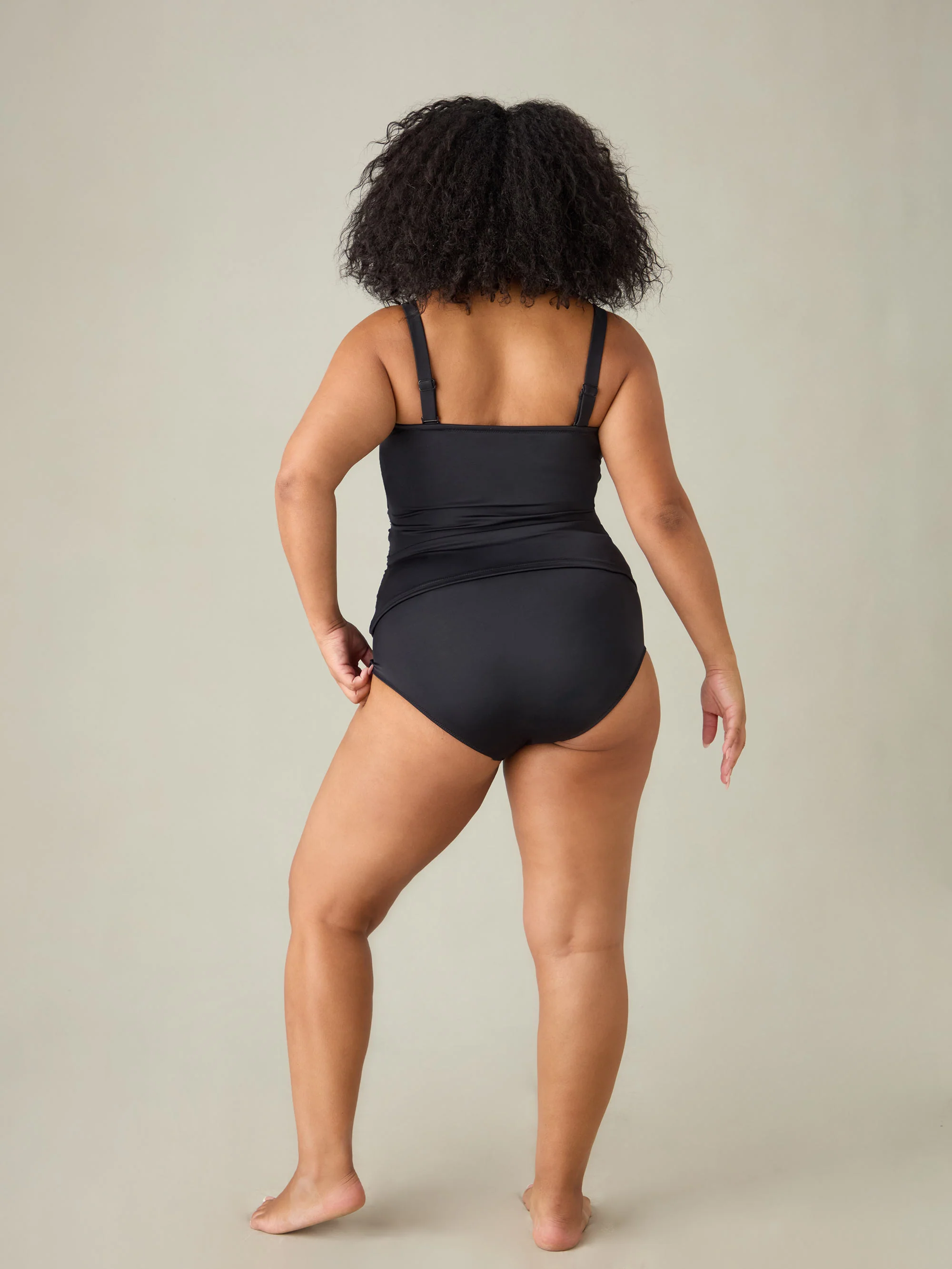 Black Bandeau Tankini Top - Image 5