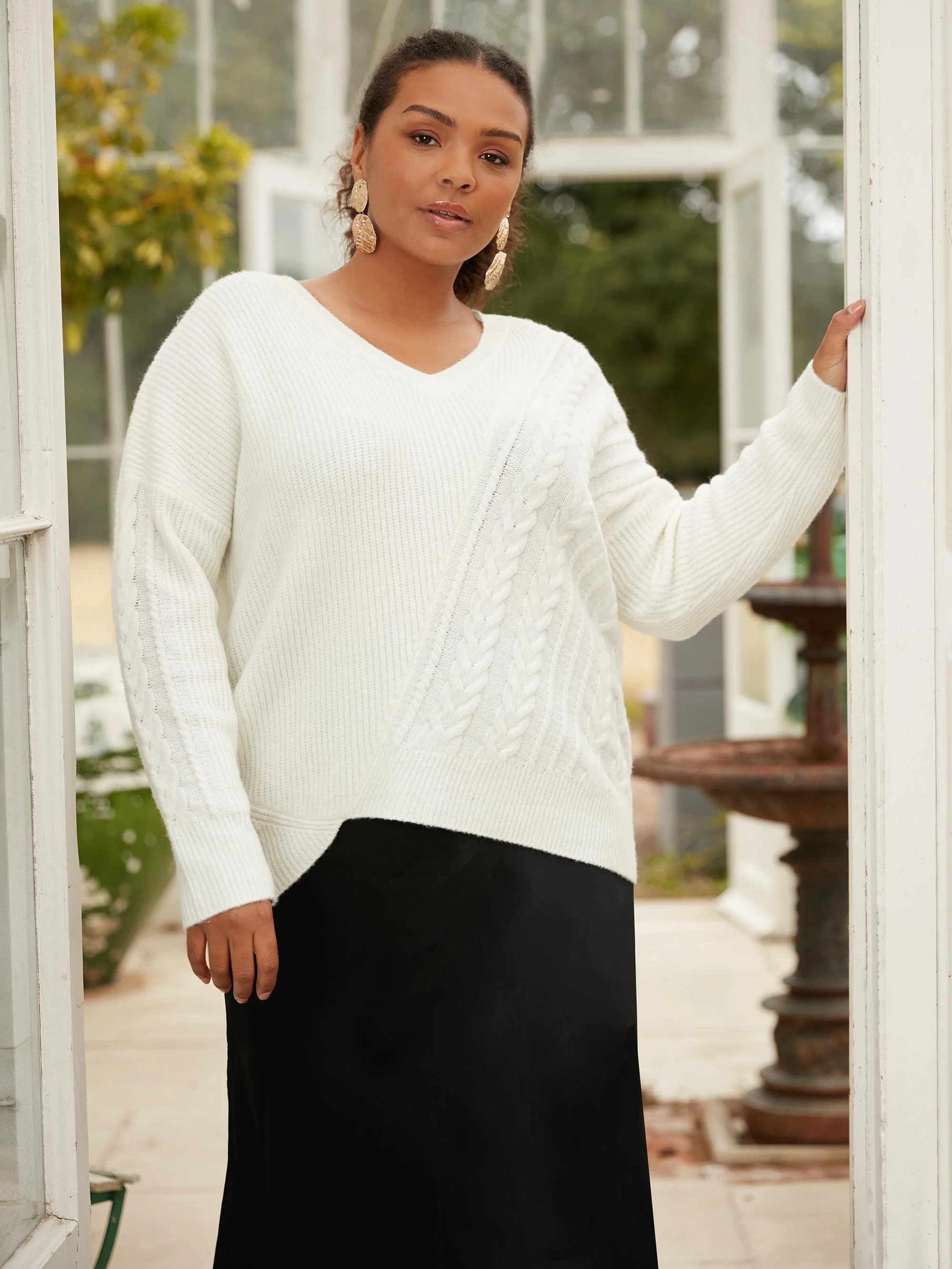 Black Bias Cut Skirt - Image 4