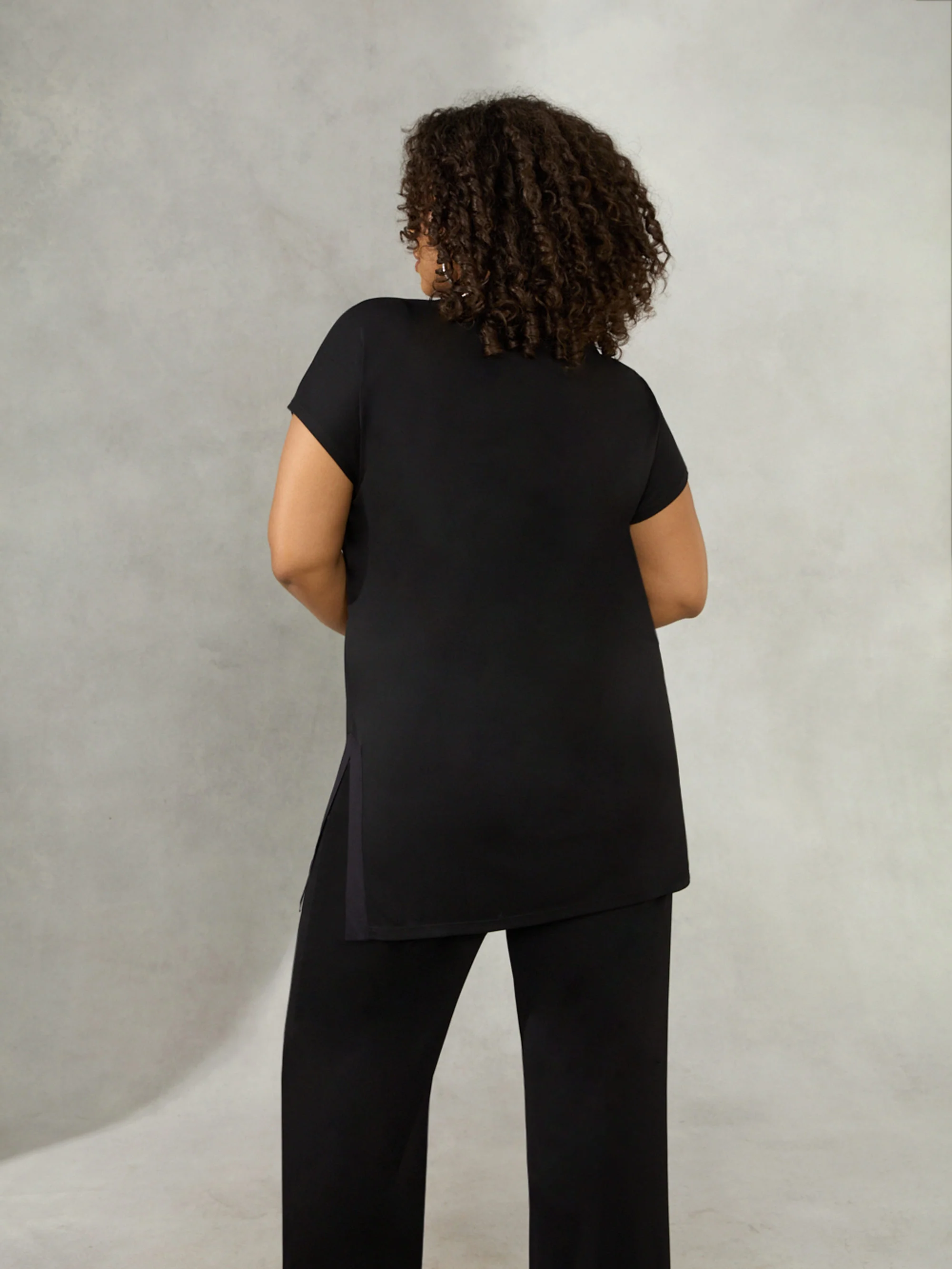 Black Bootleg Jersey Trouser - Image 4