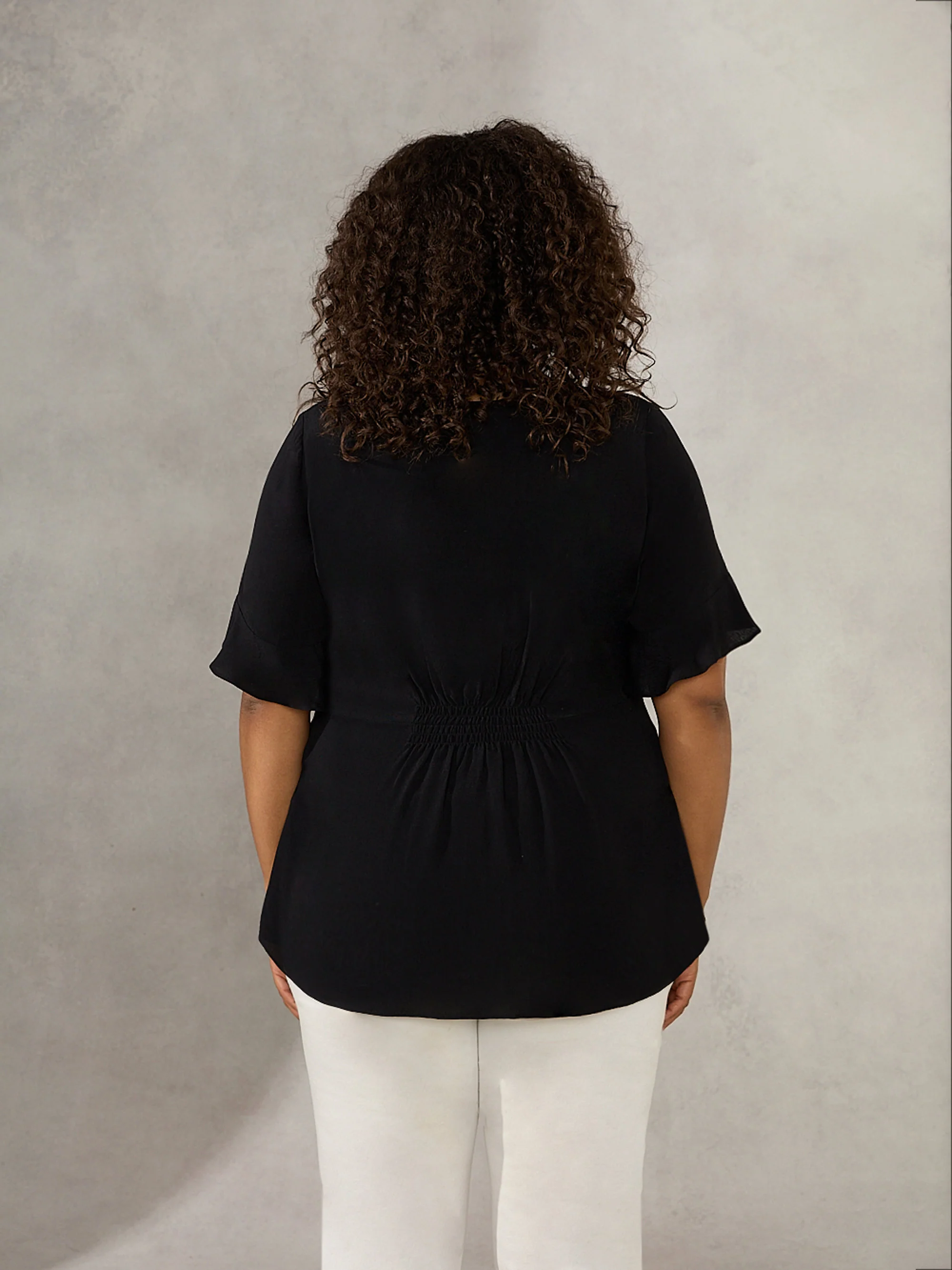 Black Button Through Blouse - Image 3