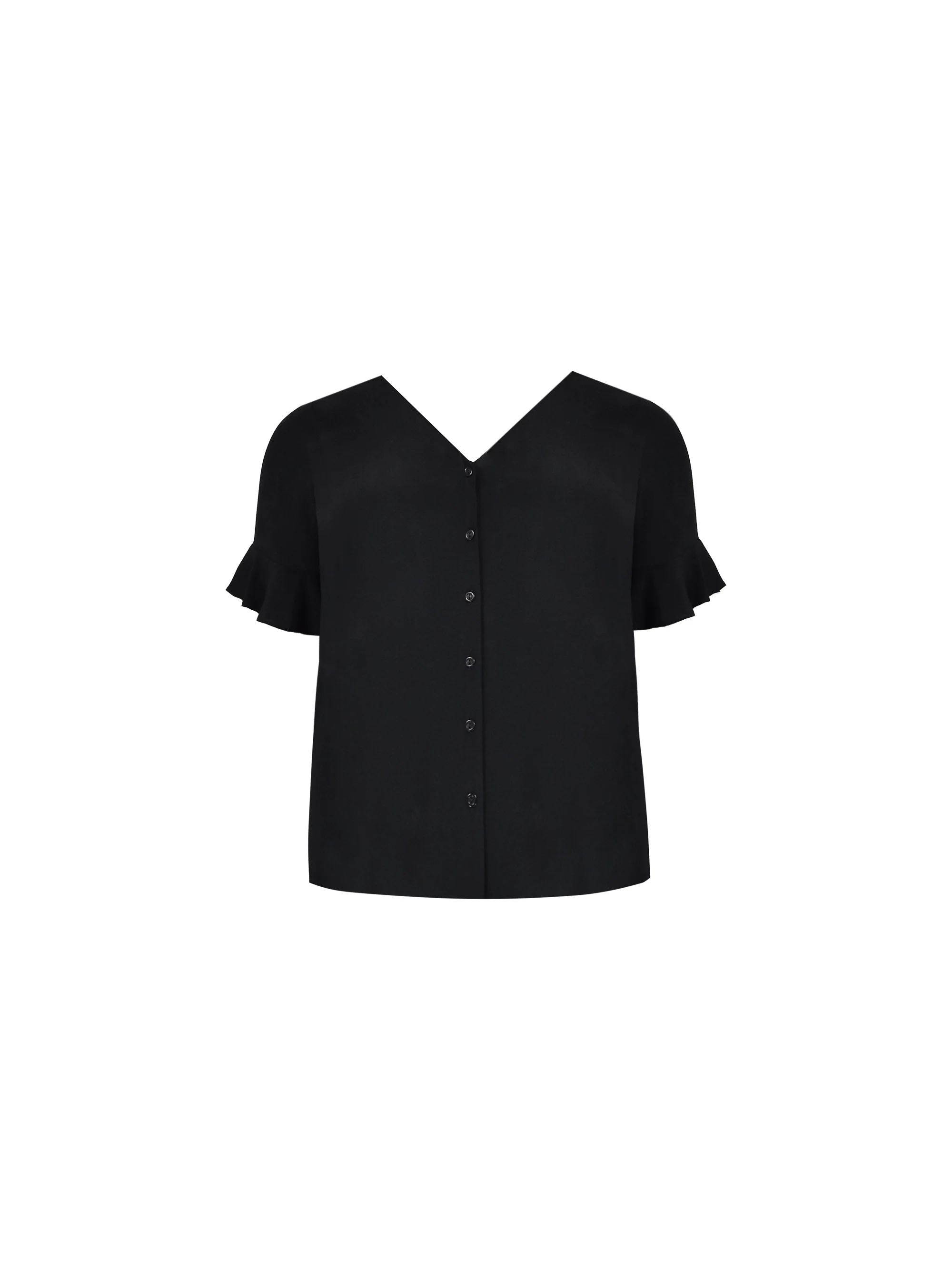 Black Button Through Blouse - Image 4