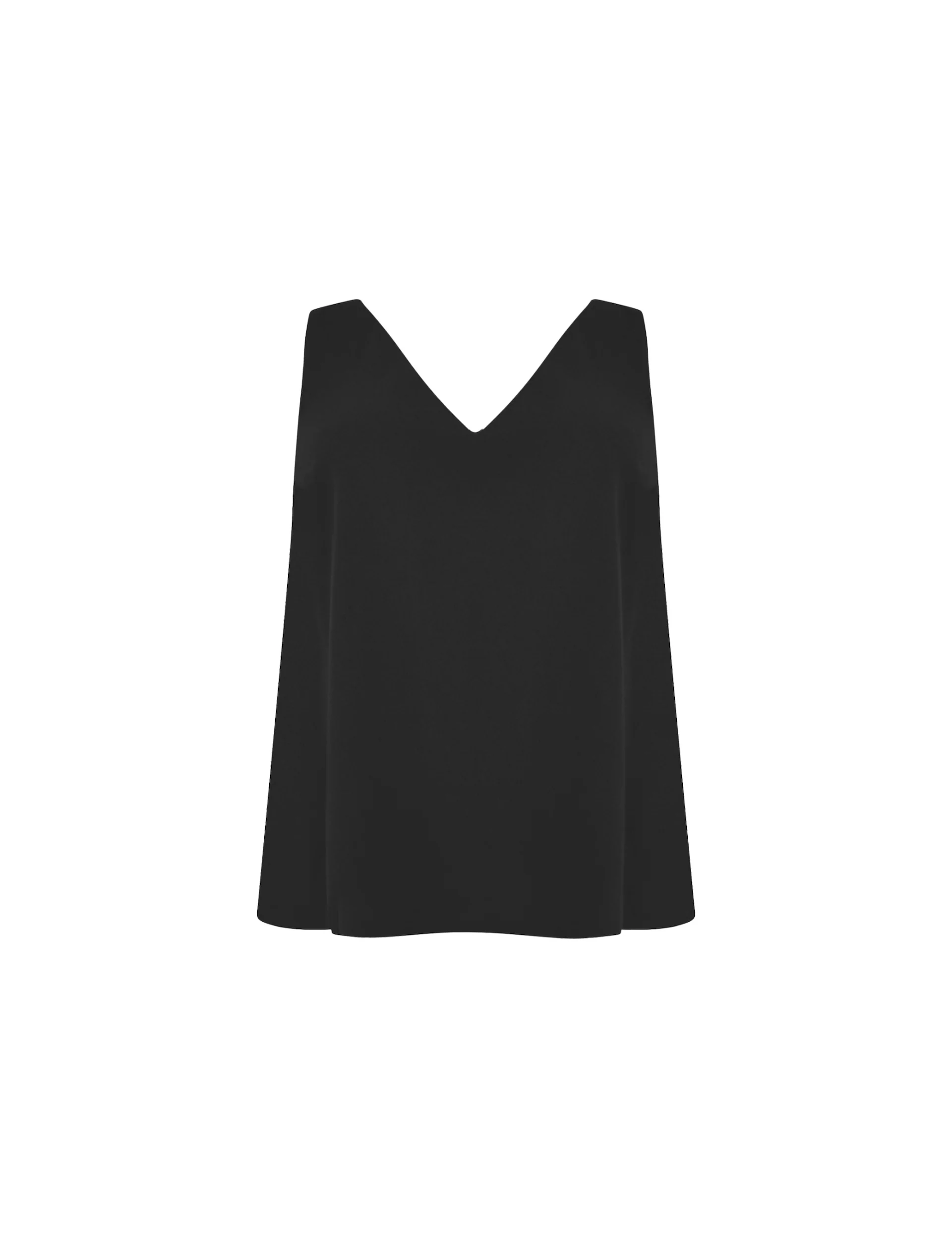 Black Chiffon Layered Swing Vest Top - Image 4