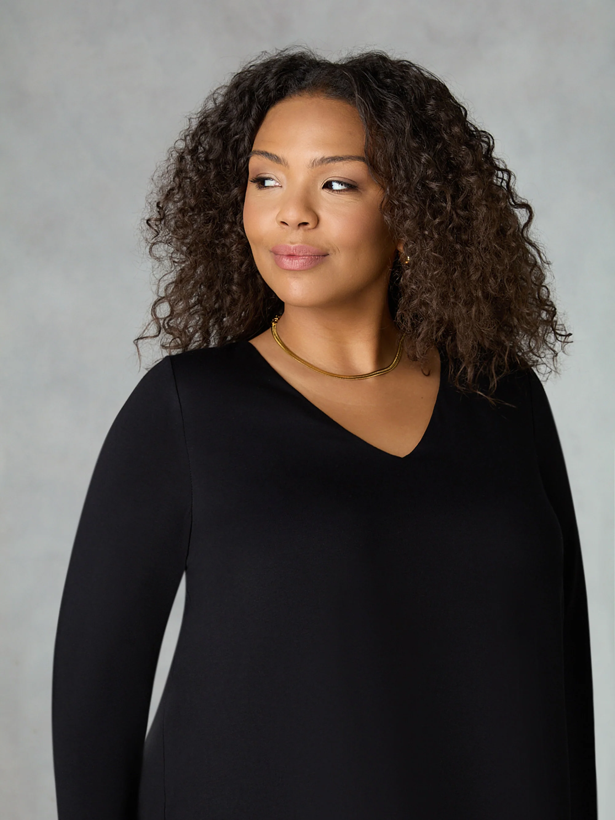 Black Chiffon Split Back Overlay Tunic - Image 2