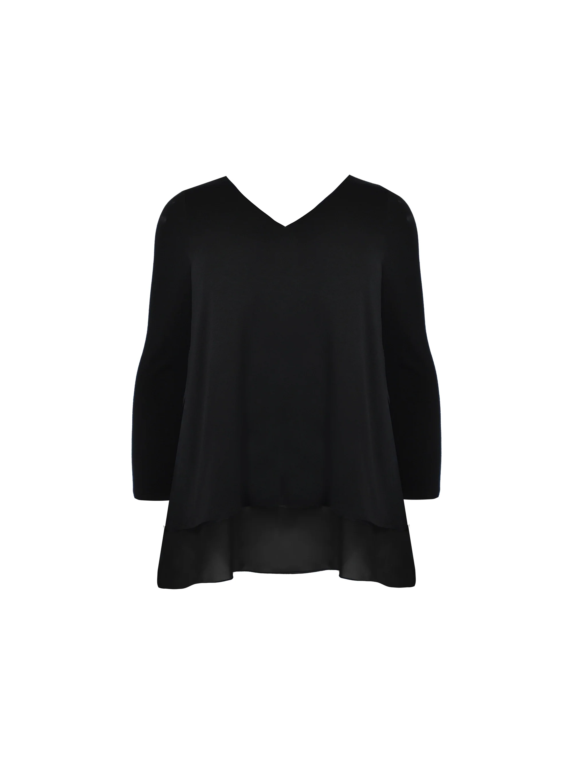 Black Chiffon Split Back Overlay Tunic - Image 4