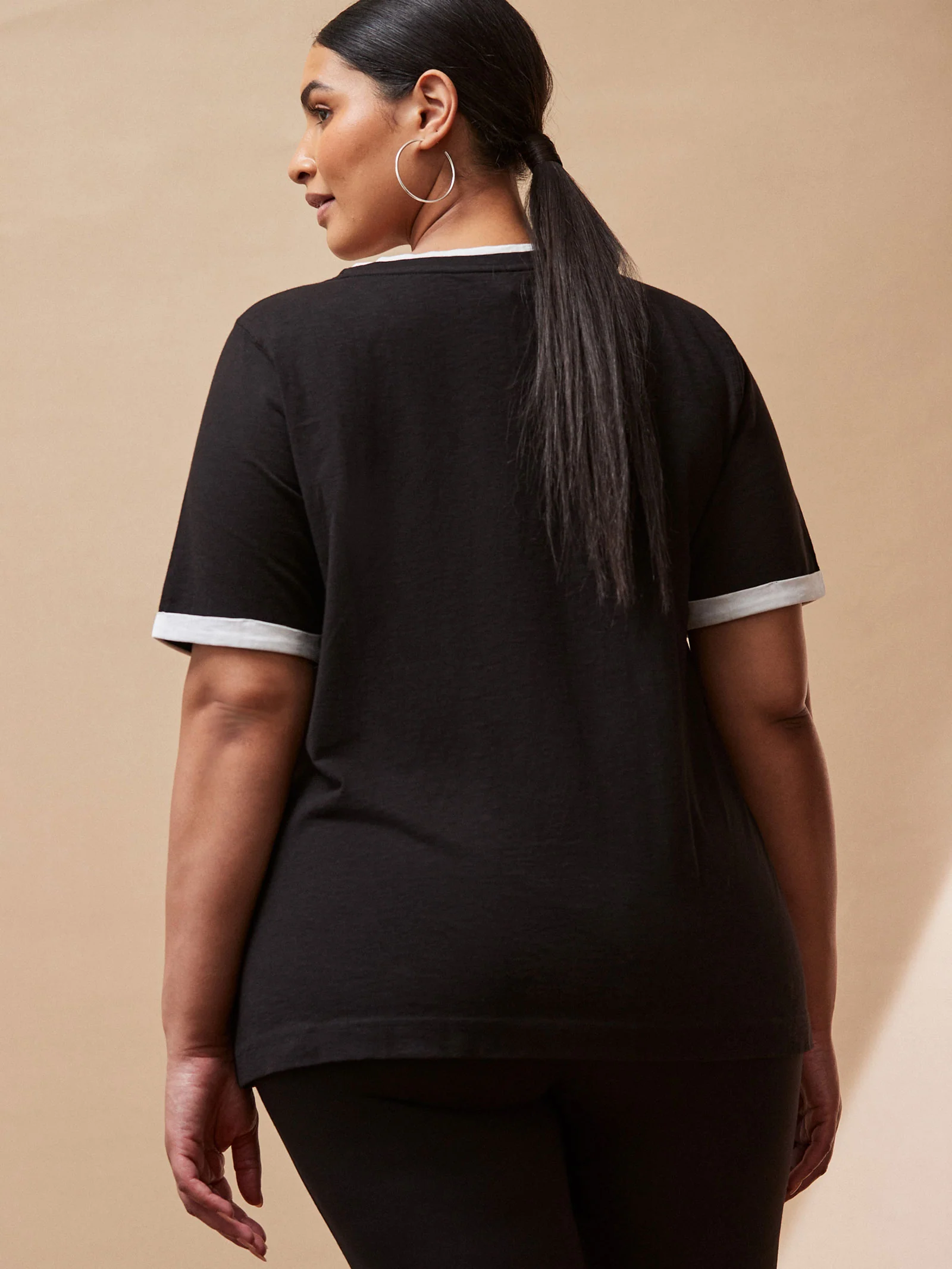 Black Contrast T-Shirt - Image 3