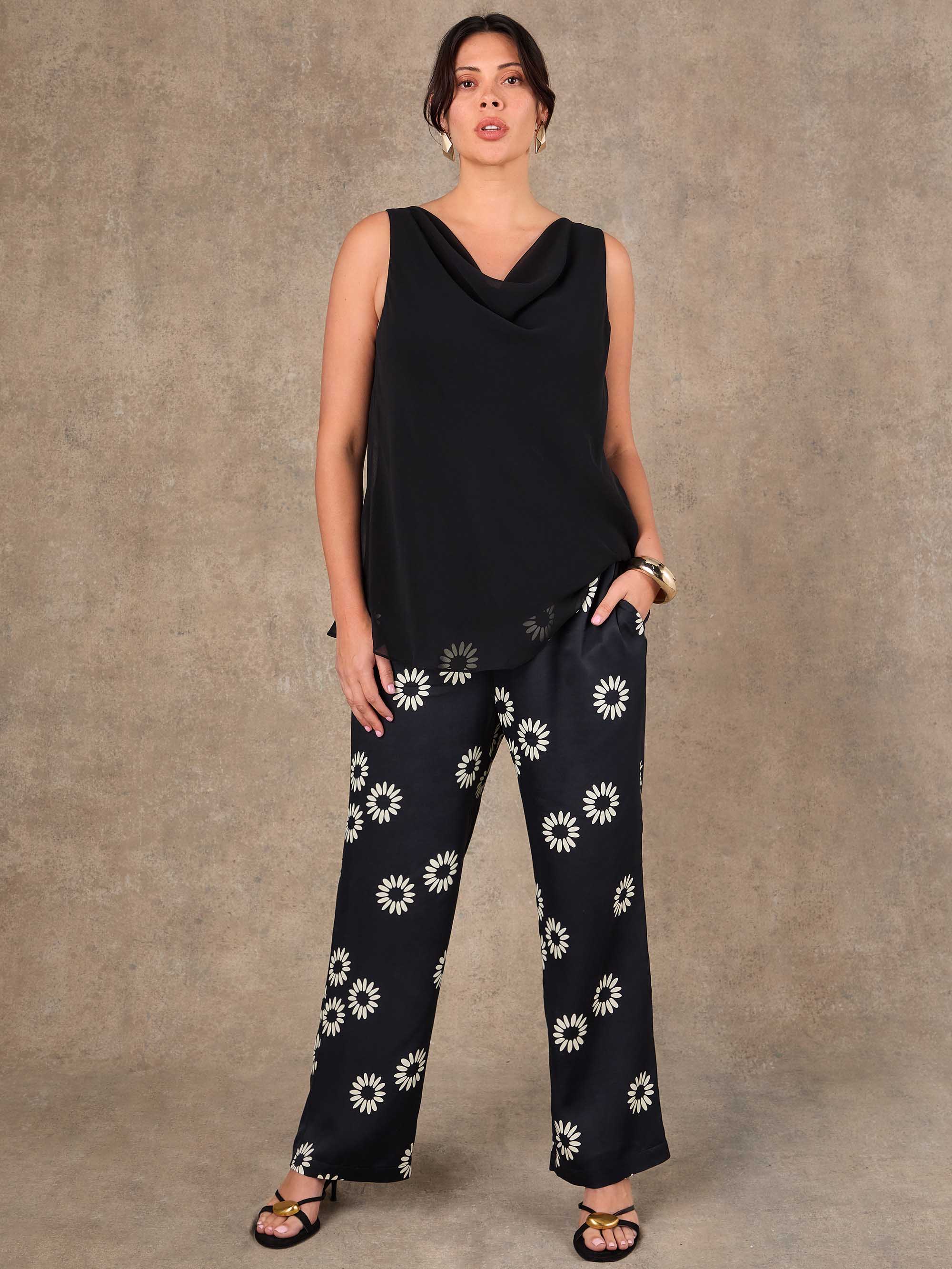 Black Cowl Neck Vest - Image 3