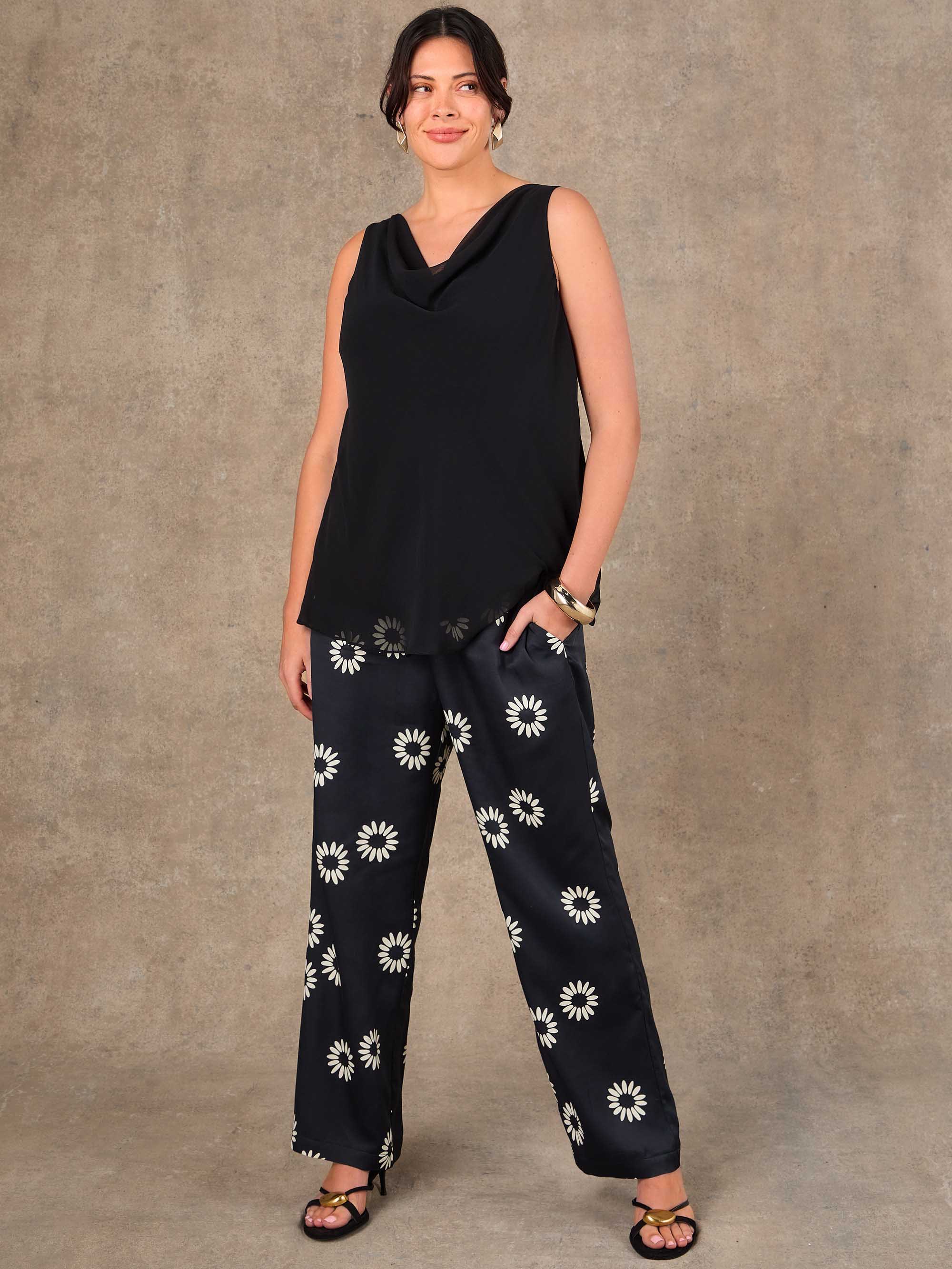 Black Cowl Neck Vest - Image 5