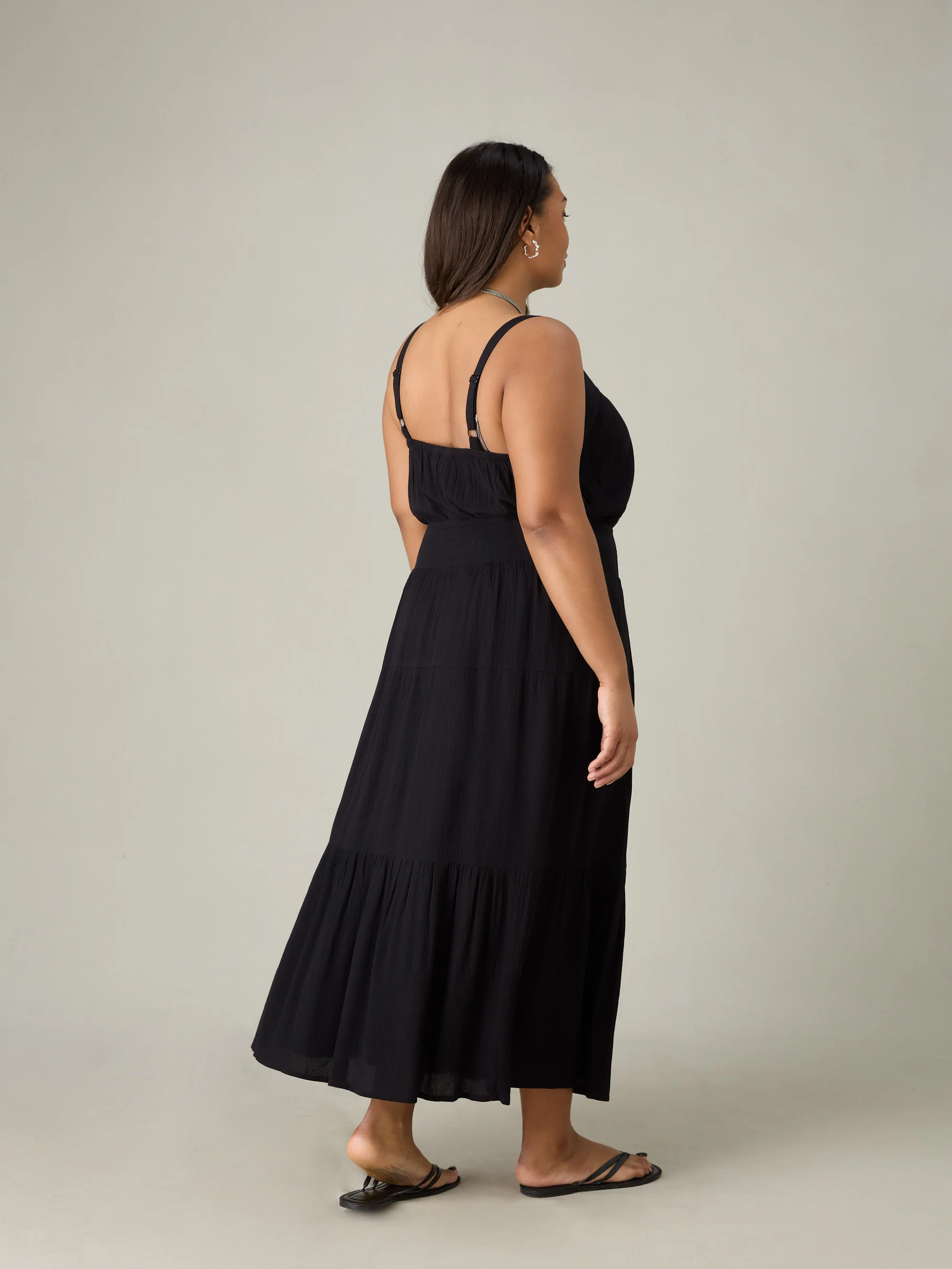 Black Crinkle Tiered Skirt - Image 5