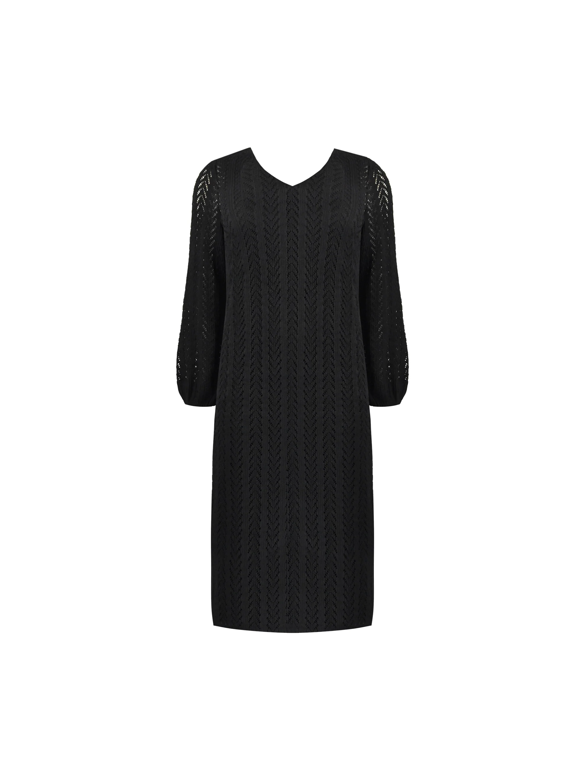 Black Crochet Knit Dress - Image 5