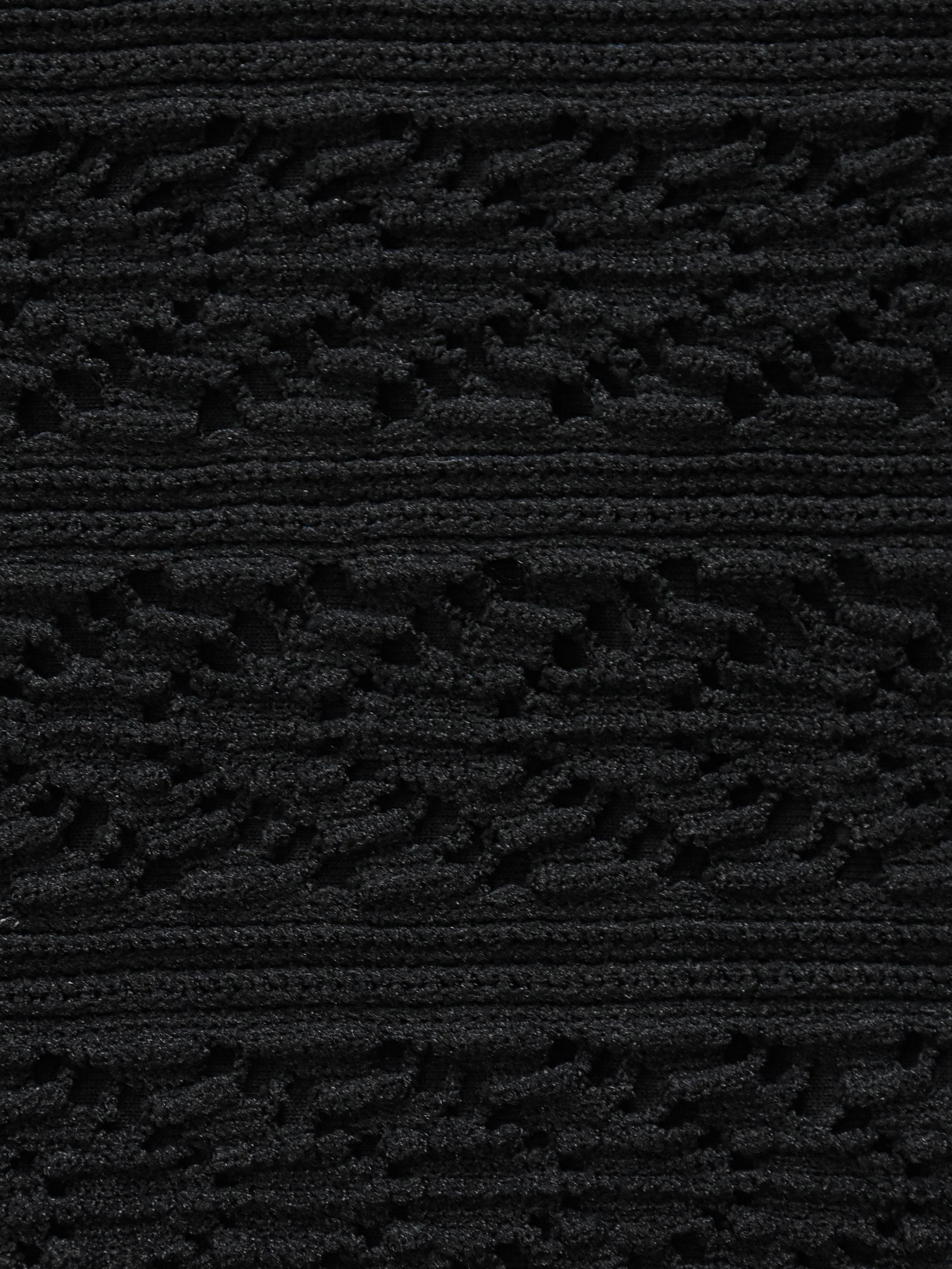 Black Crochet Knit Vest Top - Image 4