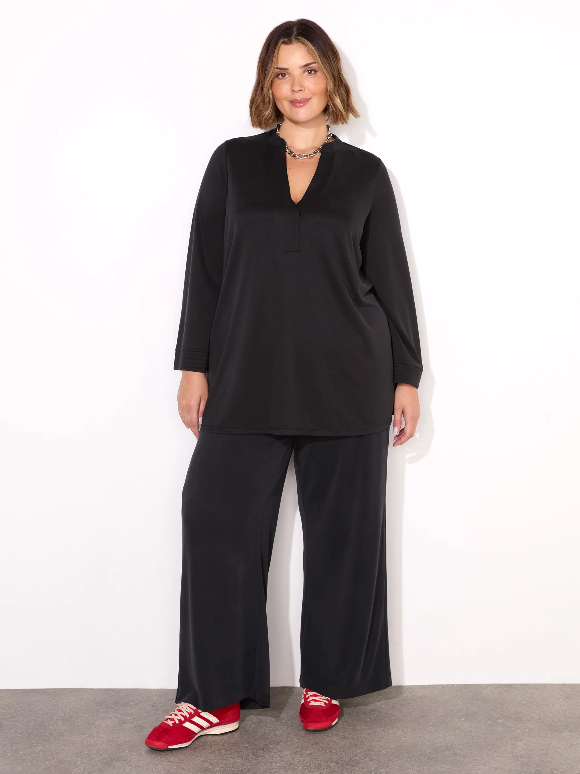 Black Cupro Jersey Trouser - Image 2