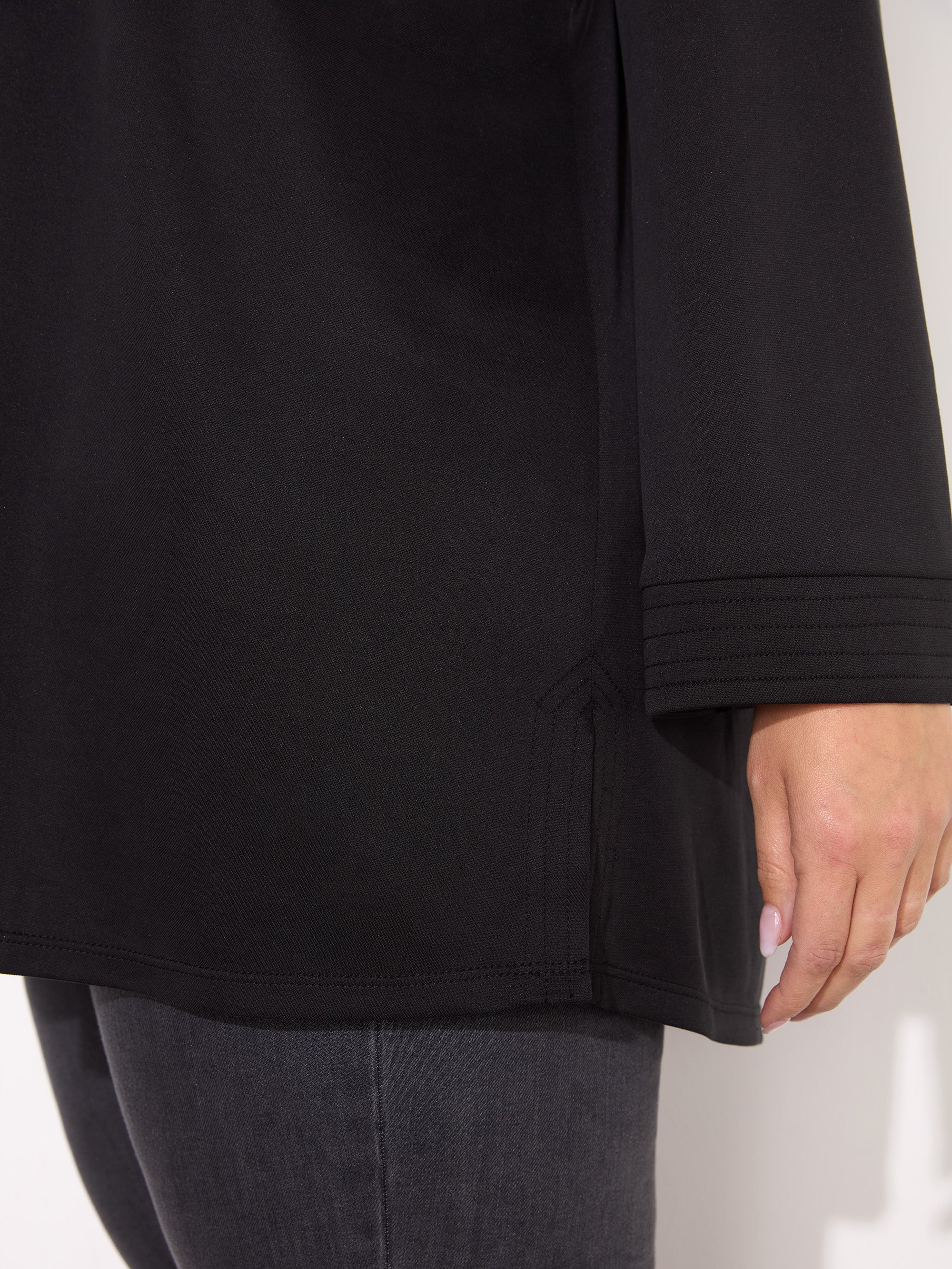 Black Cupro Jersey Tunic - Image 3