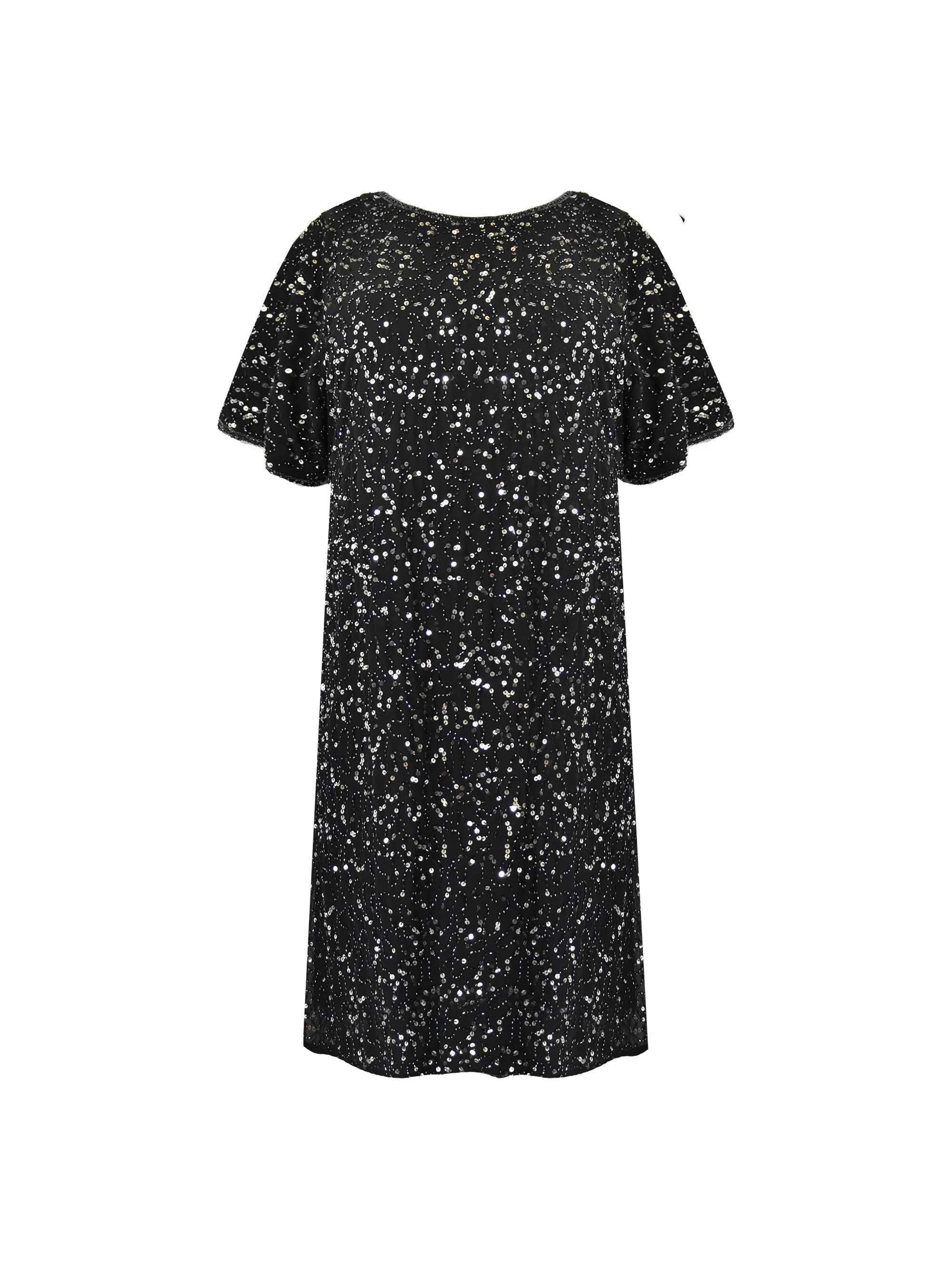 Black Embellished Cold Shoulder Dress - Image 7