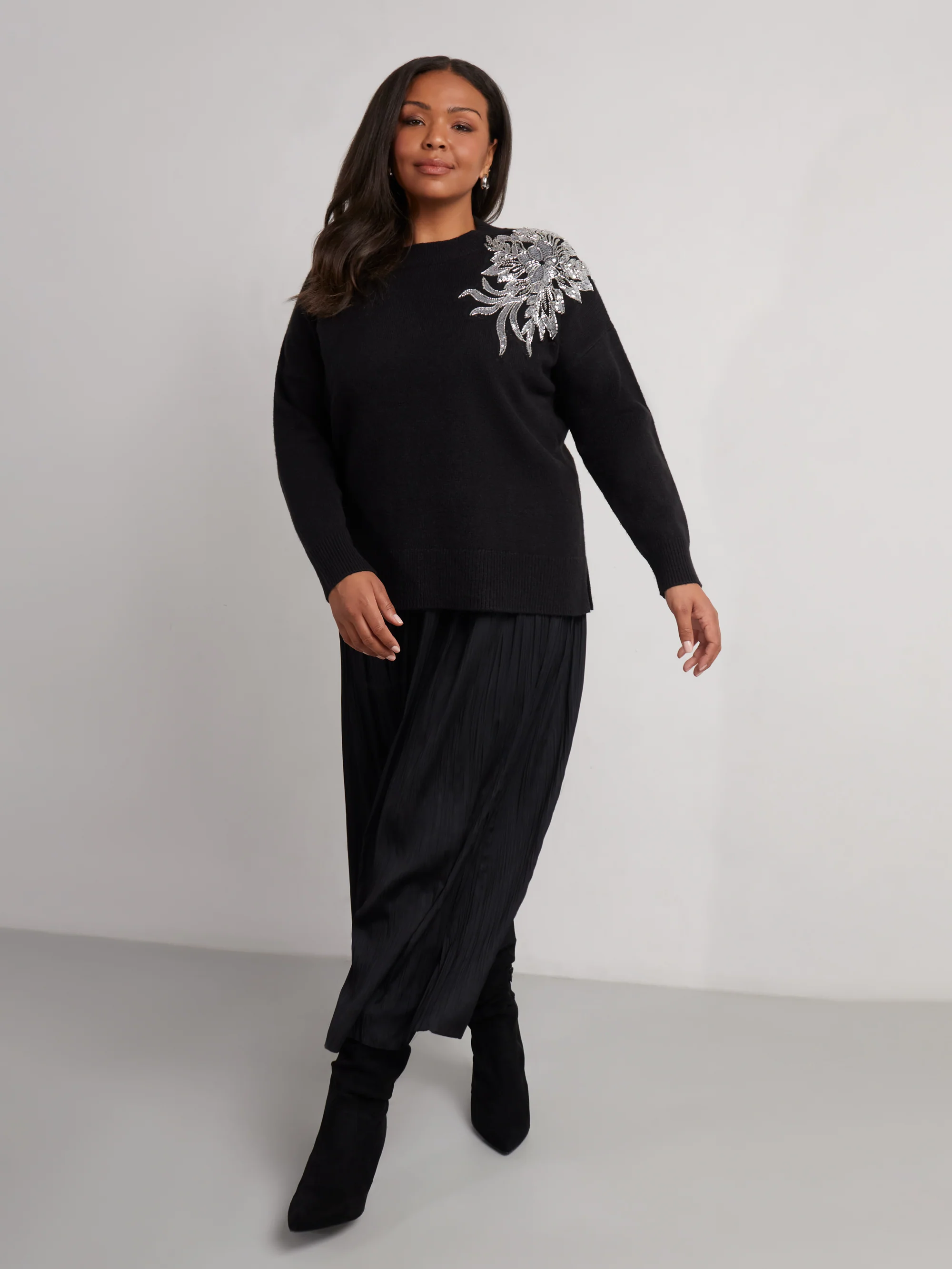 Black Embellished Jumper - Image 3