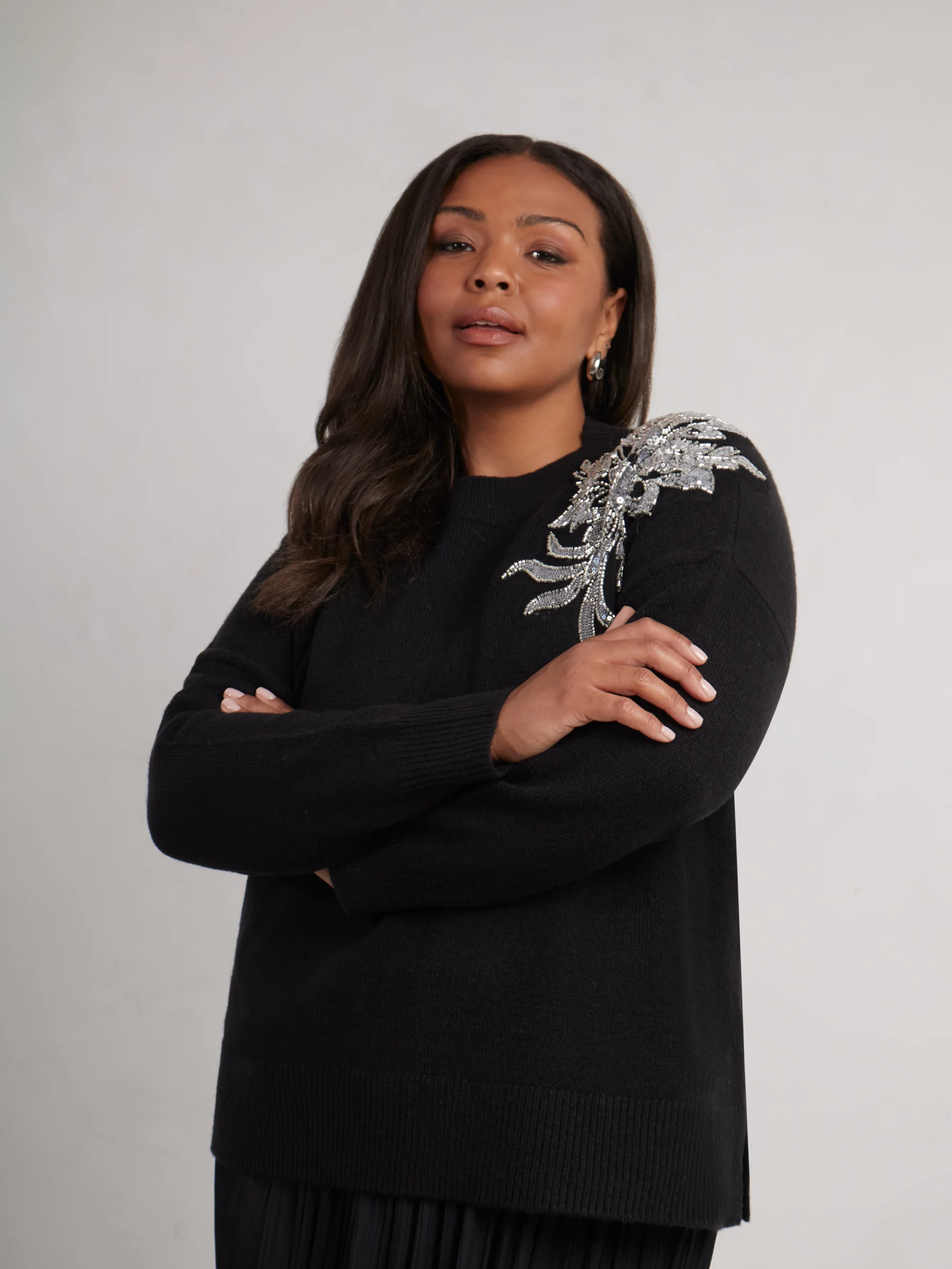 Black Embellished Jumper - Image 5