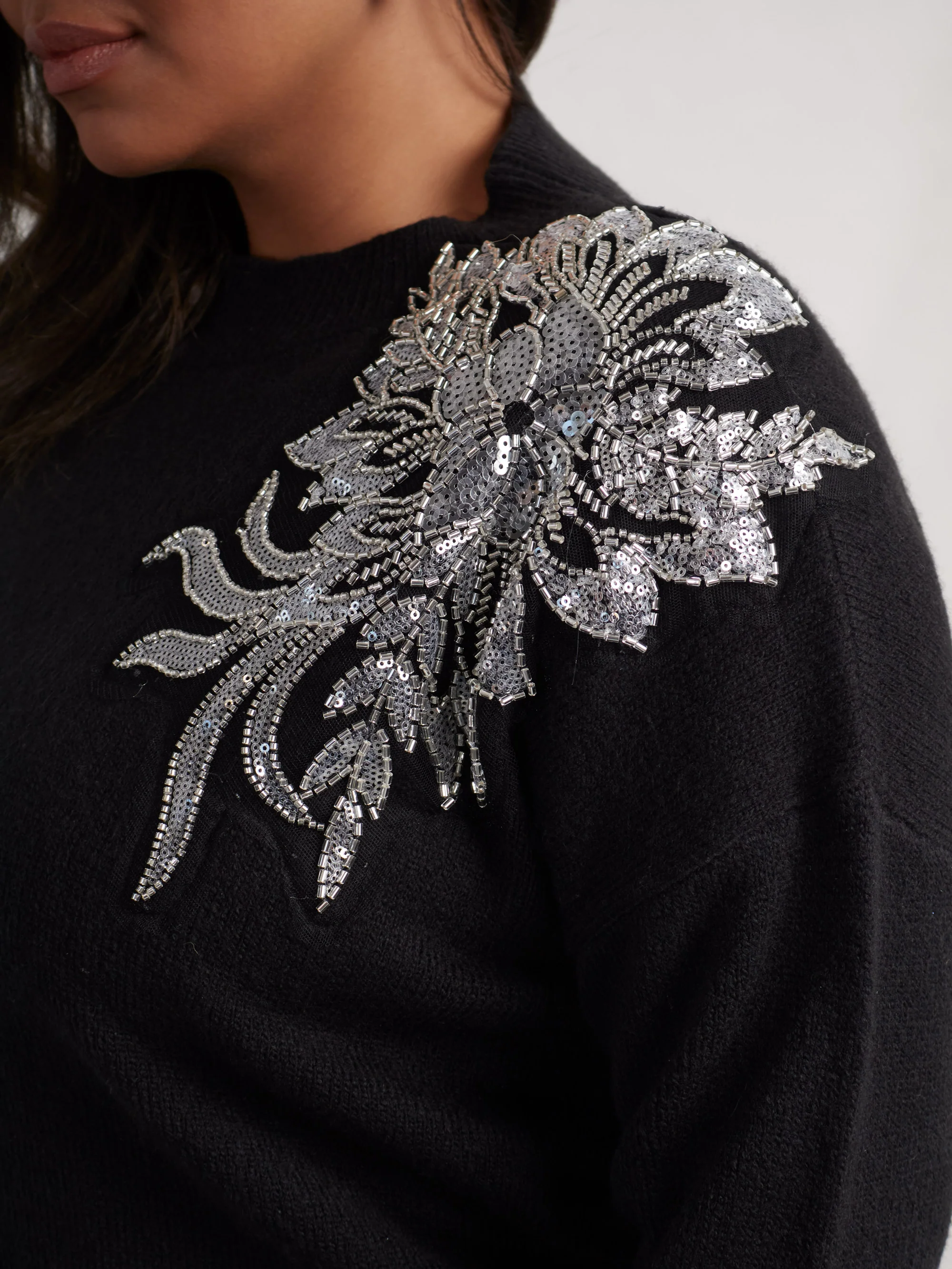 Black Embellished Jumper - Image 6
