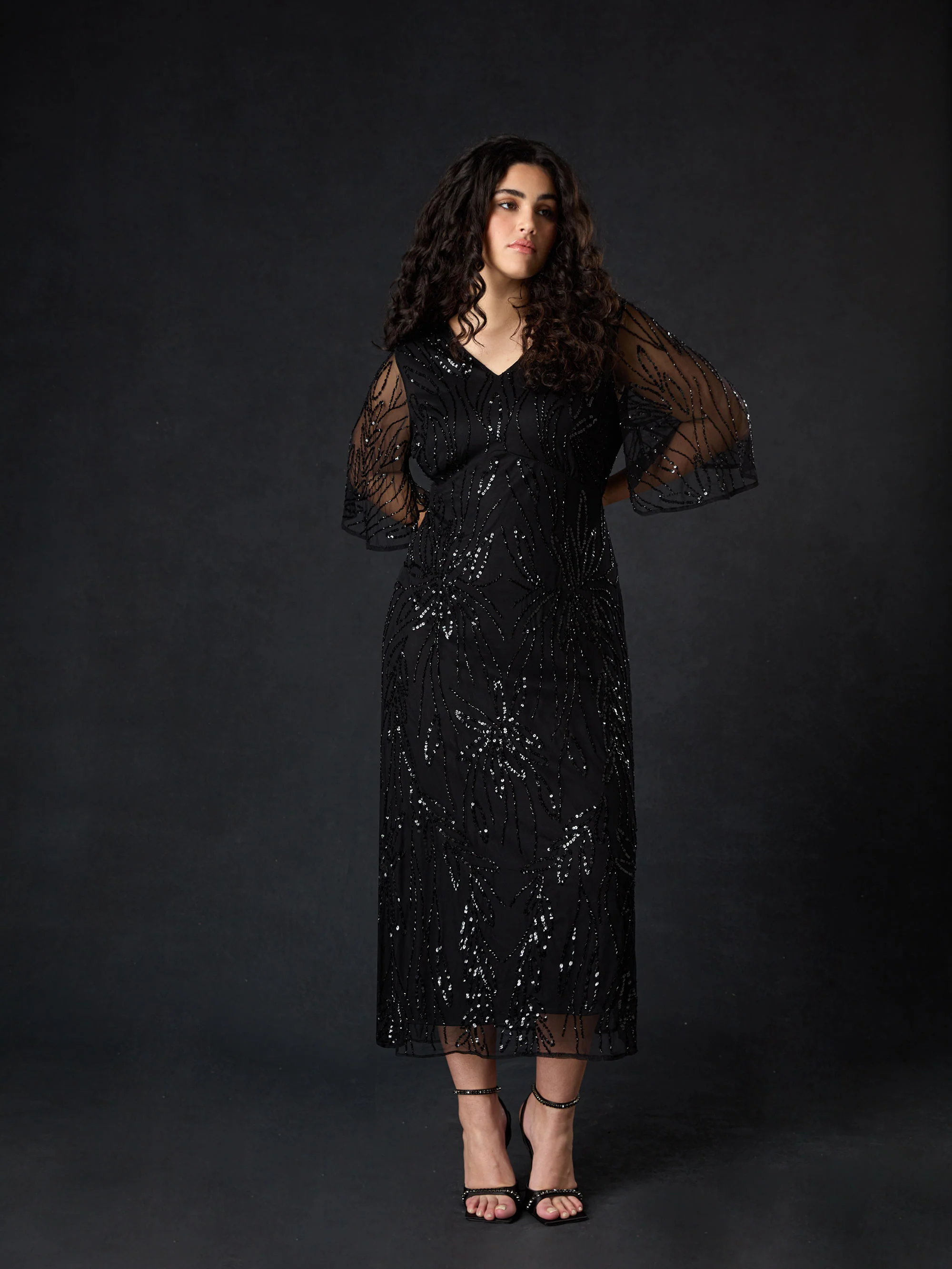 Black Embellished Maxi Dress - Image 4