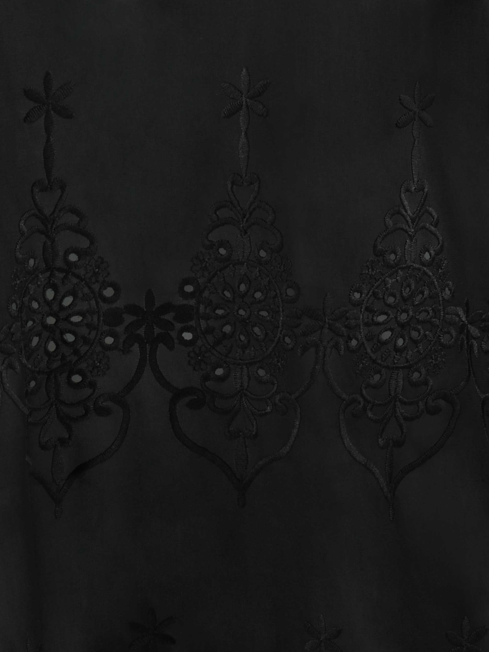 Black Embroidered Chiffon Kimono - Image 5