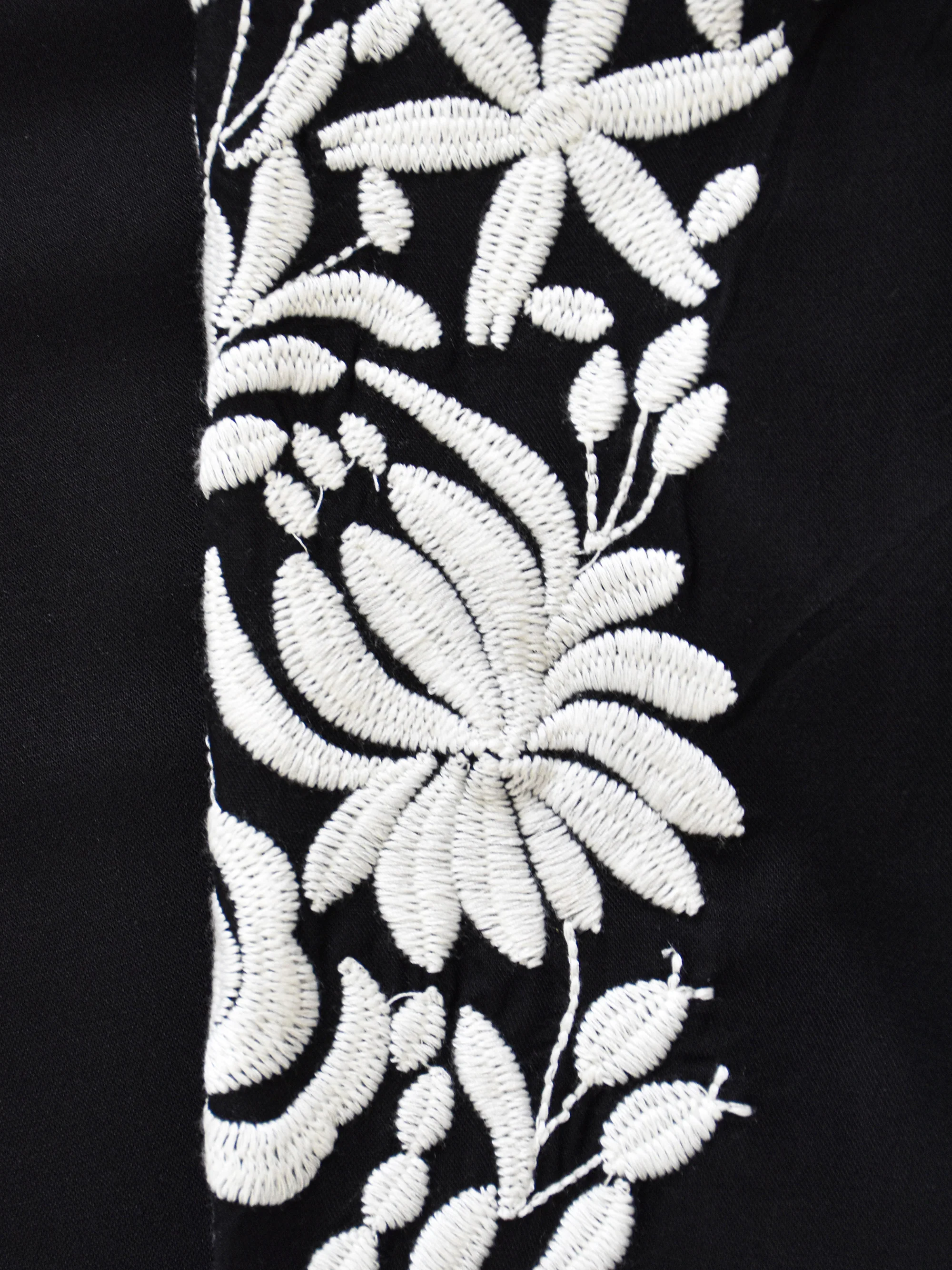 Black Embroidered Swing Dress - Image 6