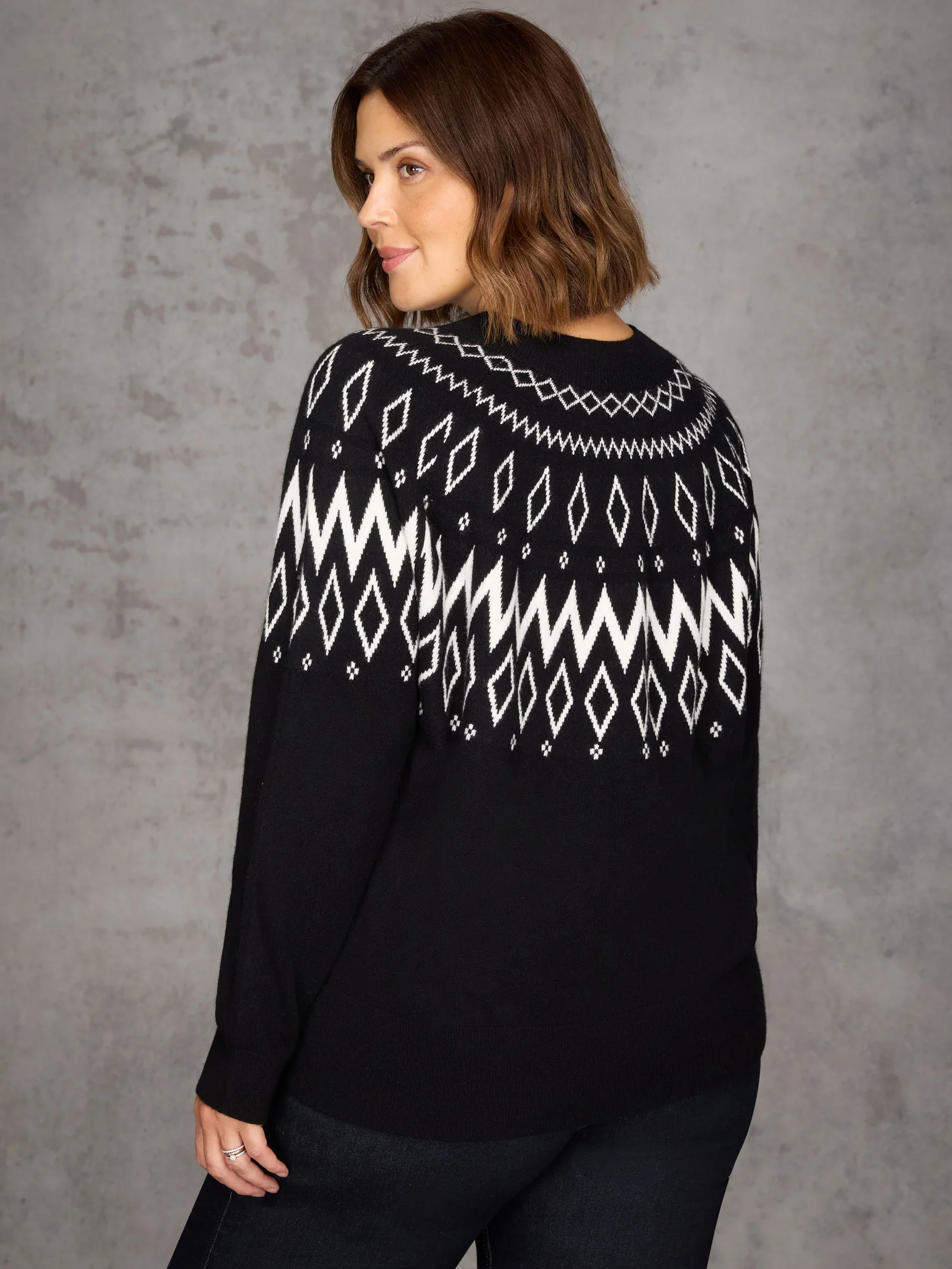 Black Fairisle Knit Jumper - Image 6