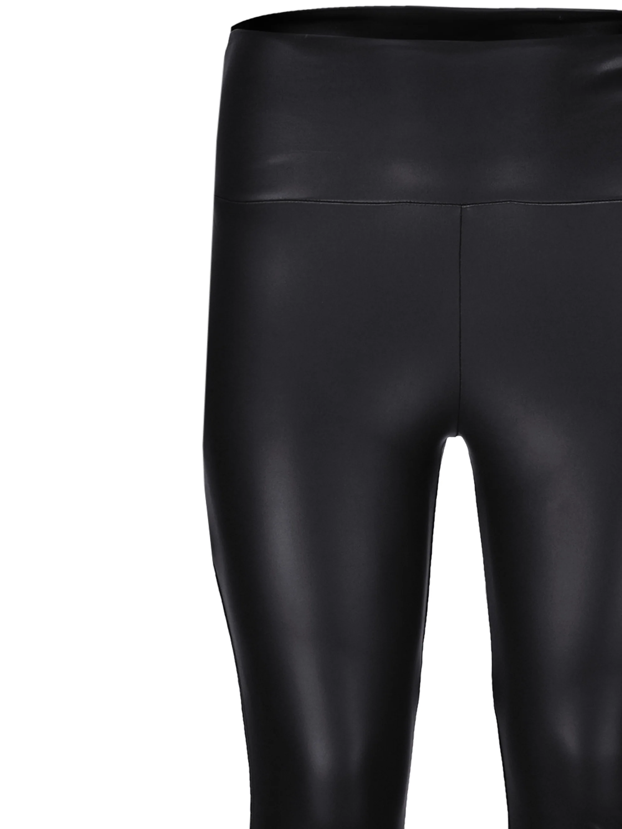 Black Faux Leather Stretch Legging - Image 4