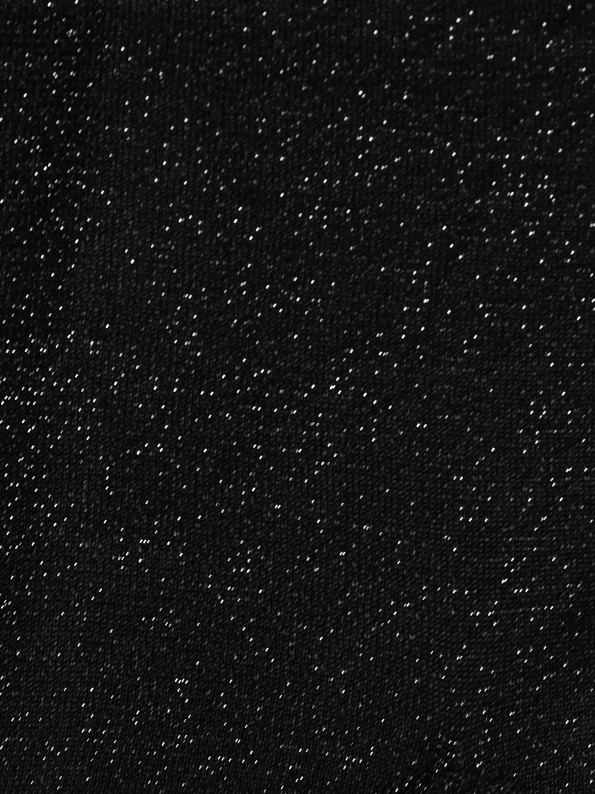 Black Fine Knit Sparkle V-Neck Jumper - Image 4