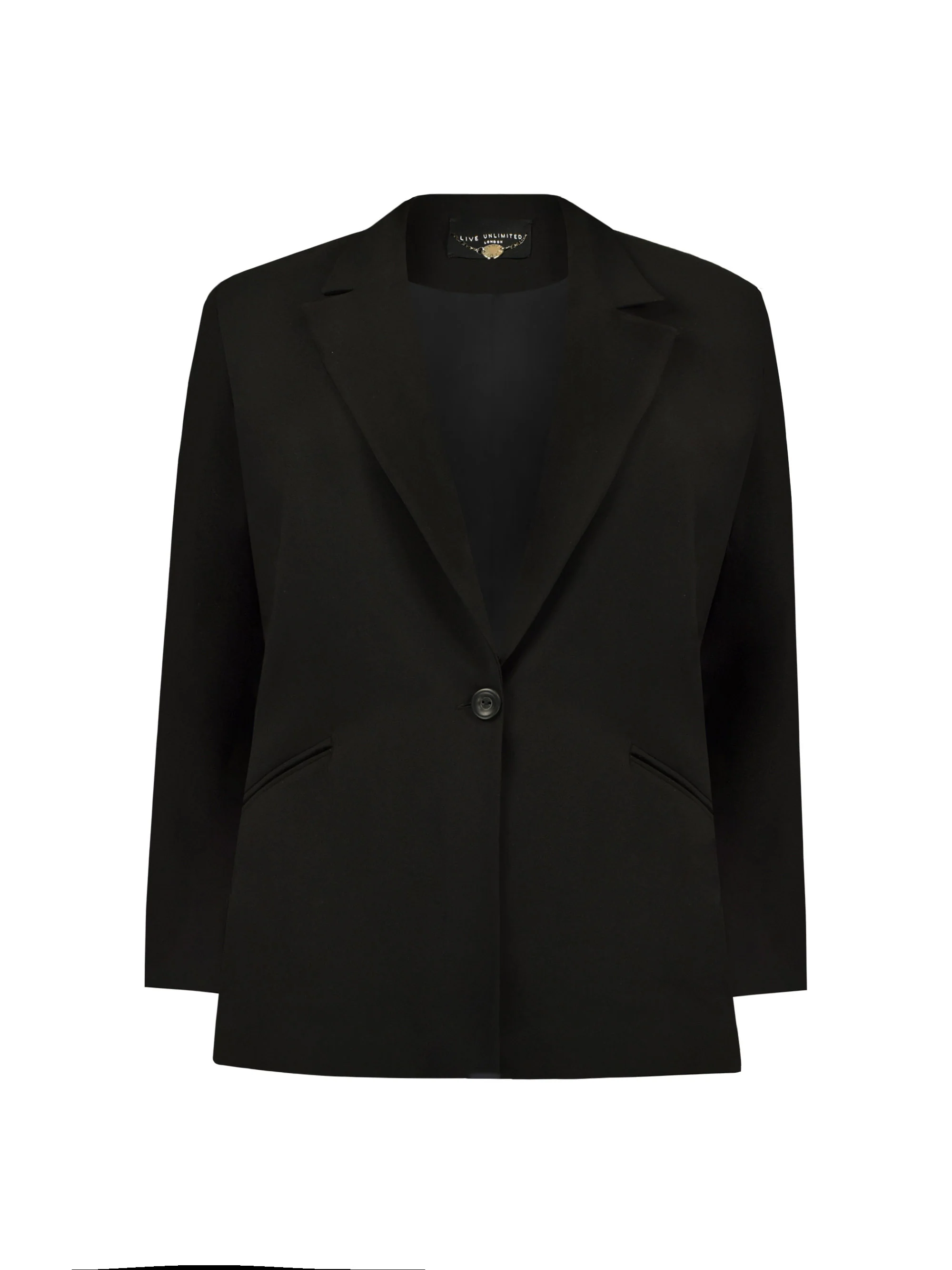 Black Fitted Woven Blazer - Image 4