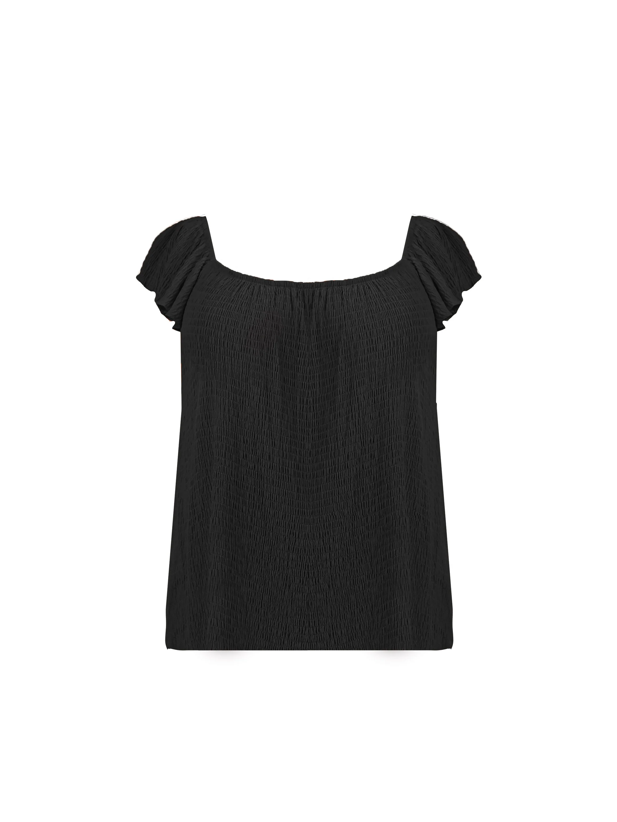 Black Frill Sleeve Sun Top - Image 4