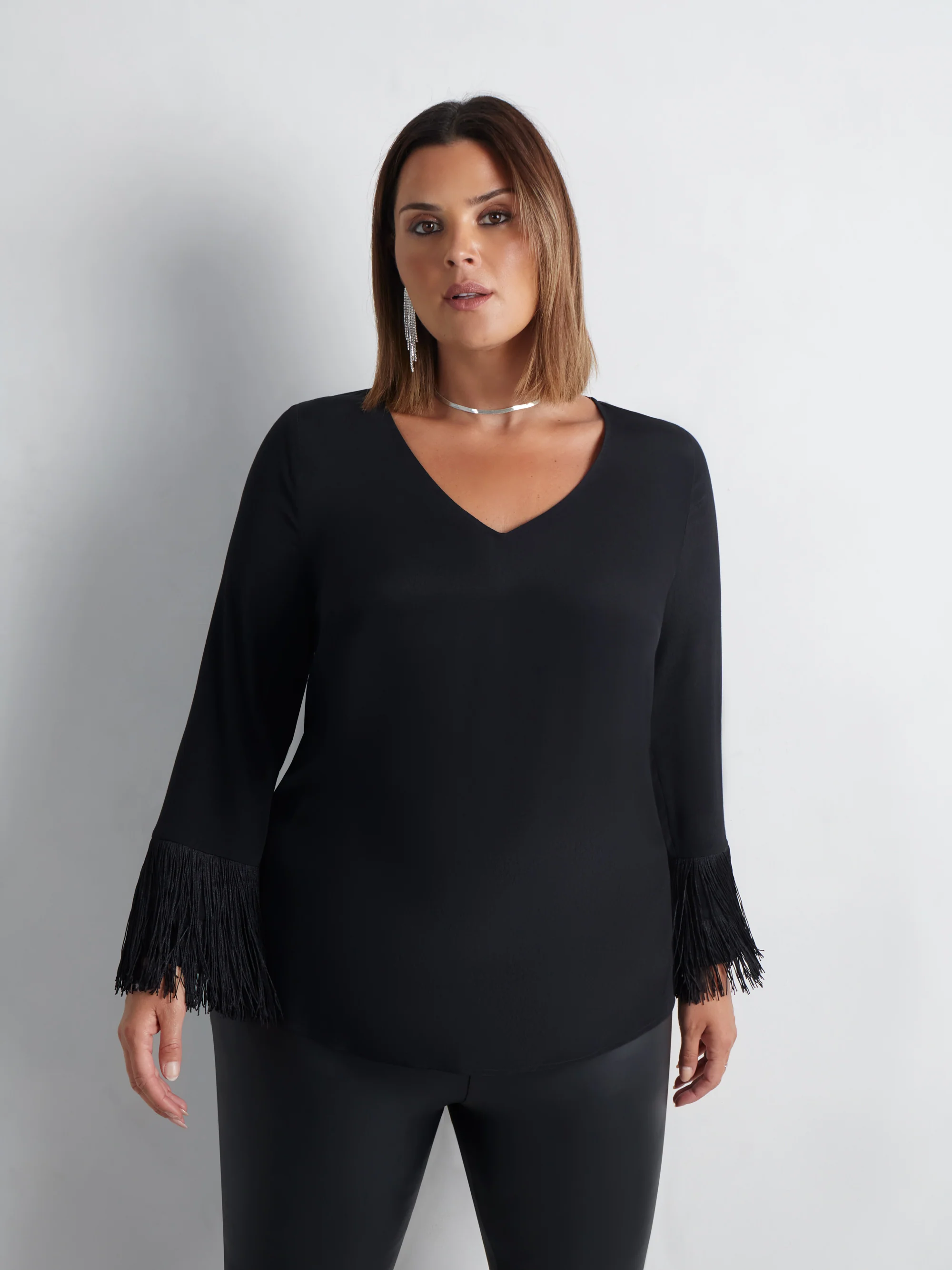 Black Fringe Top - Image 3