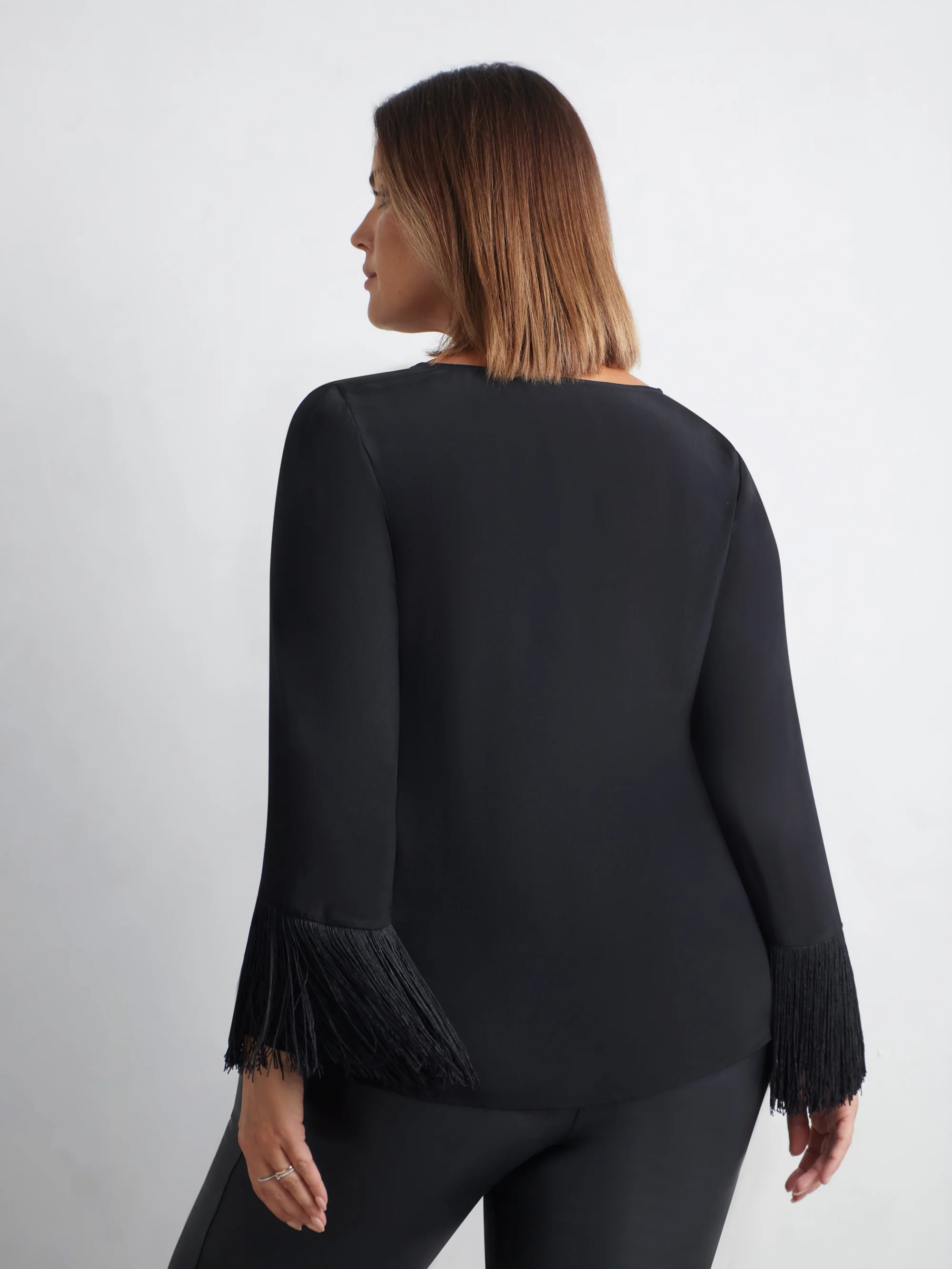 Black Fringe Top - Image 4