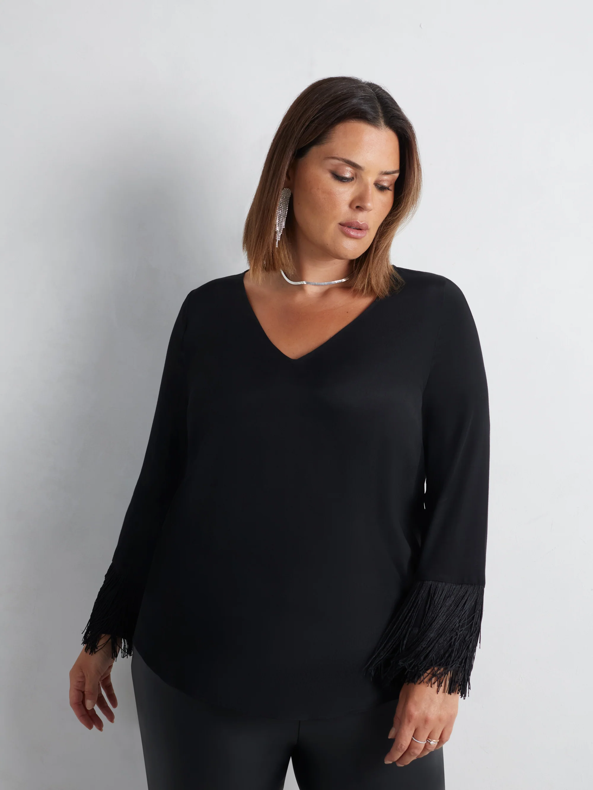 Black Fringe Top - Image 5