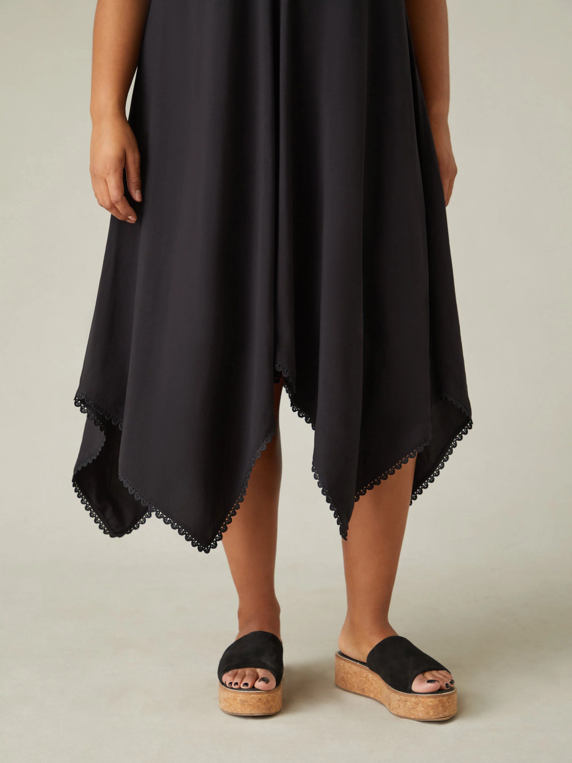 Black Hanky Hem Dress - Image 5