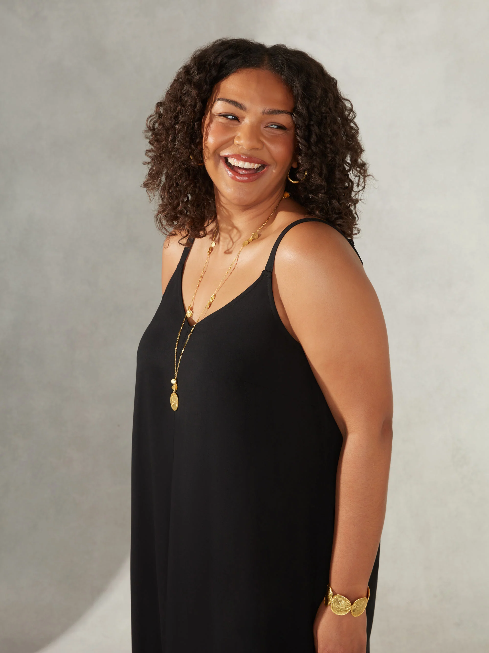 Black Hanky Hem Pom Pom Trim Sundress - Image 3