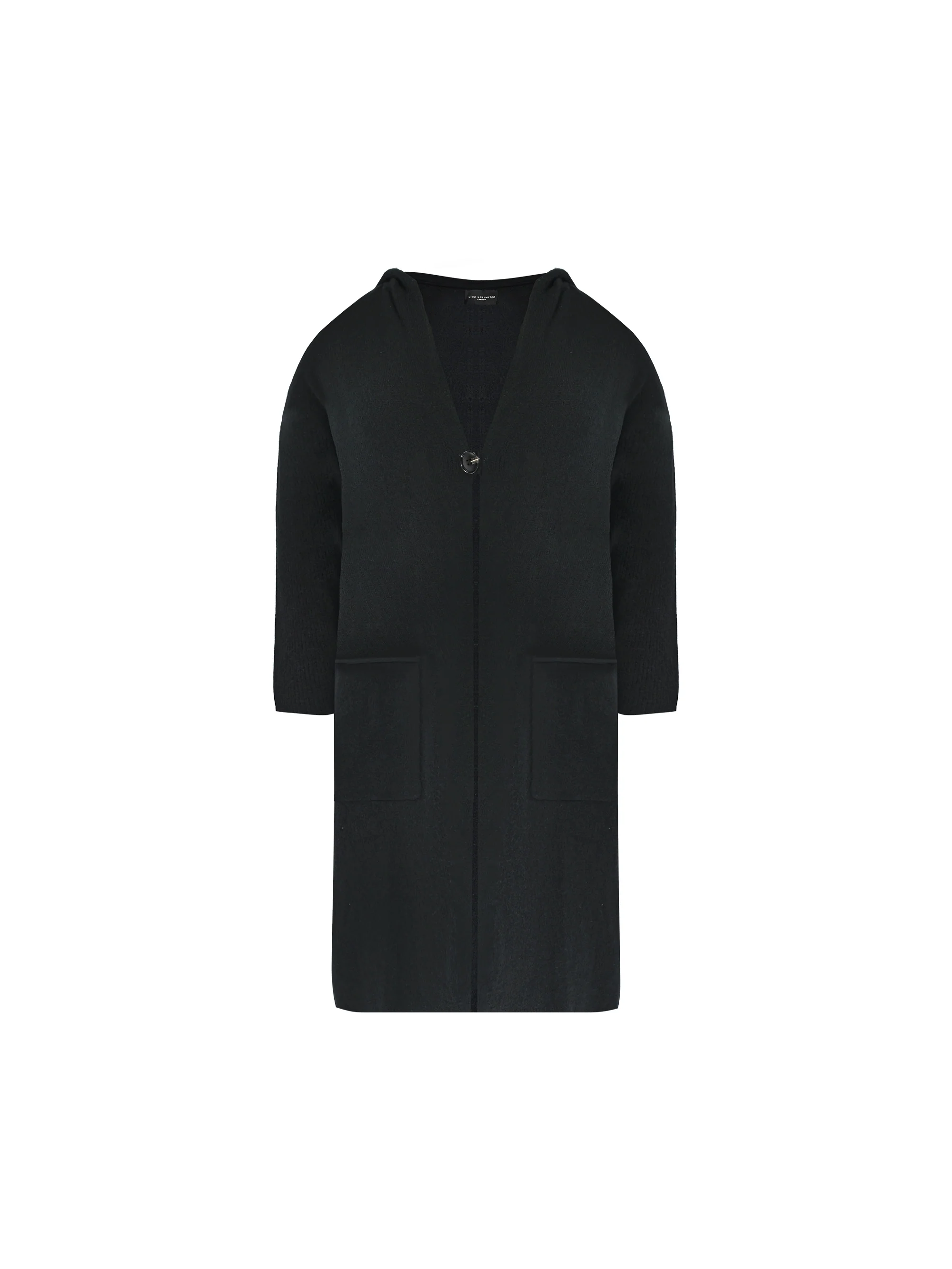Black Hooded Cardigan - Image 4