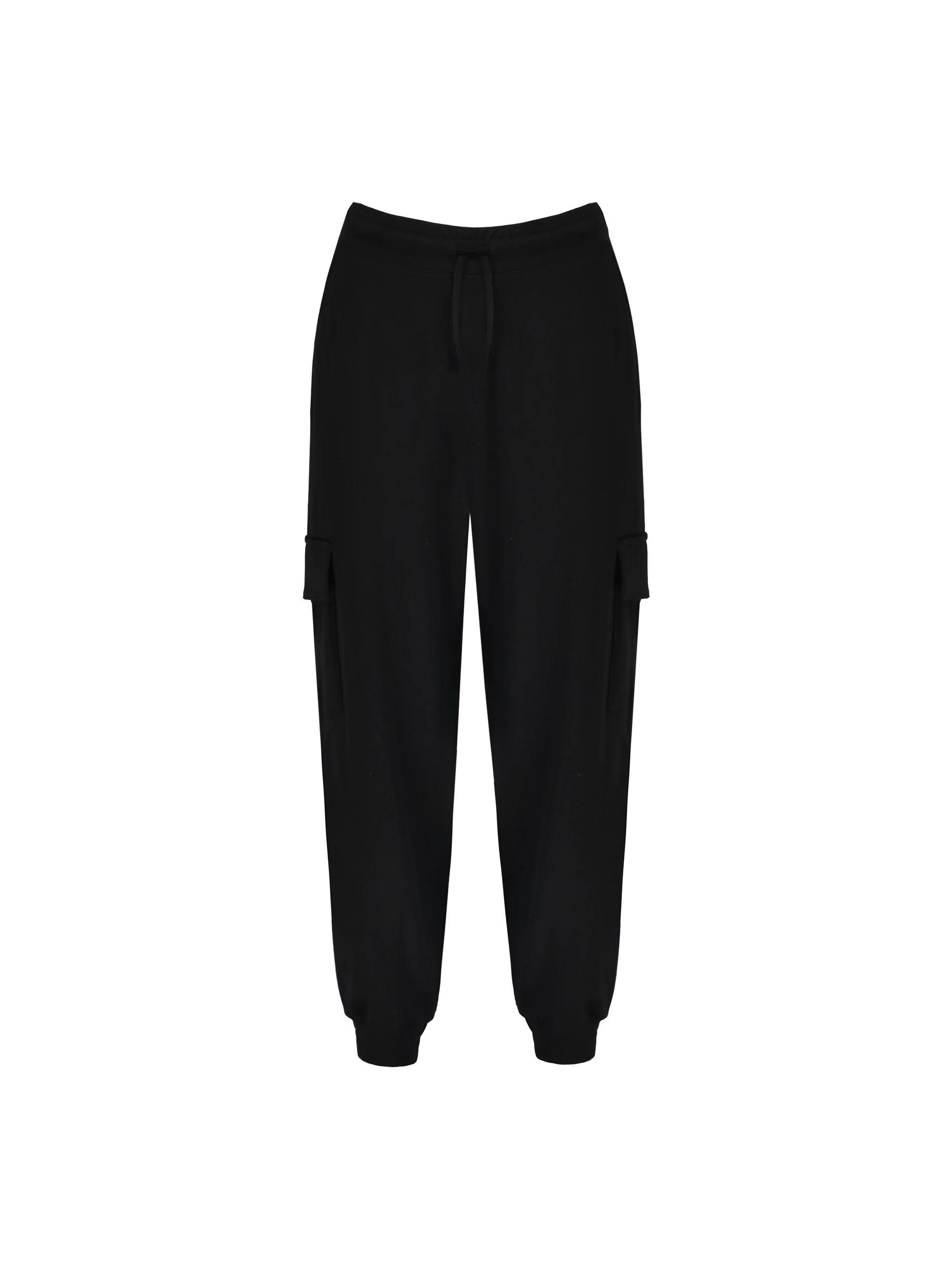 Black Jersey Cargo Trousers - Image 5