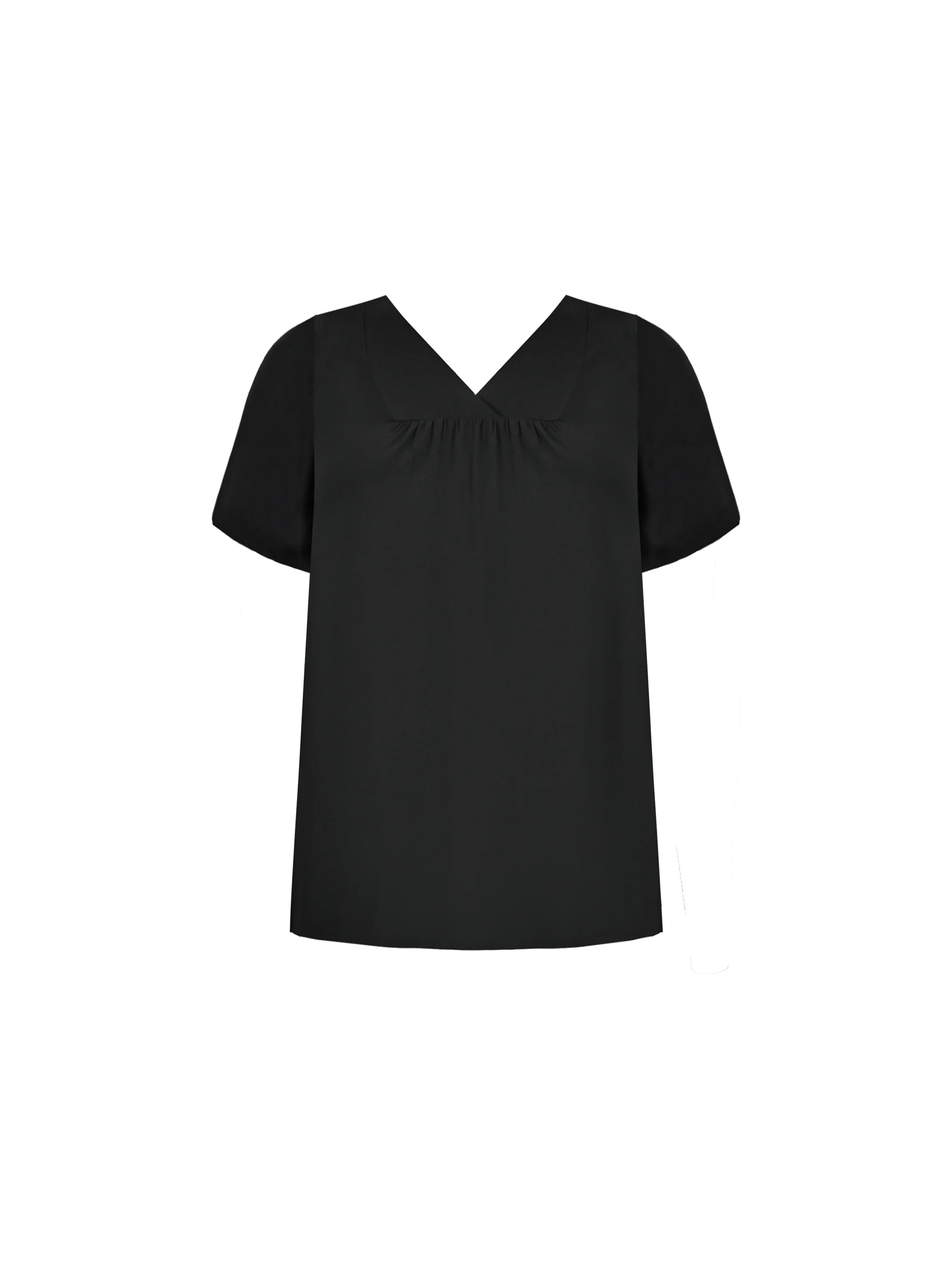Black Jersey Cross Front Top - Image 4