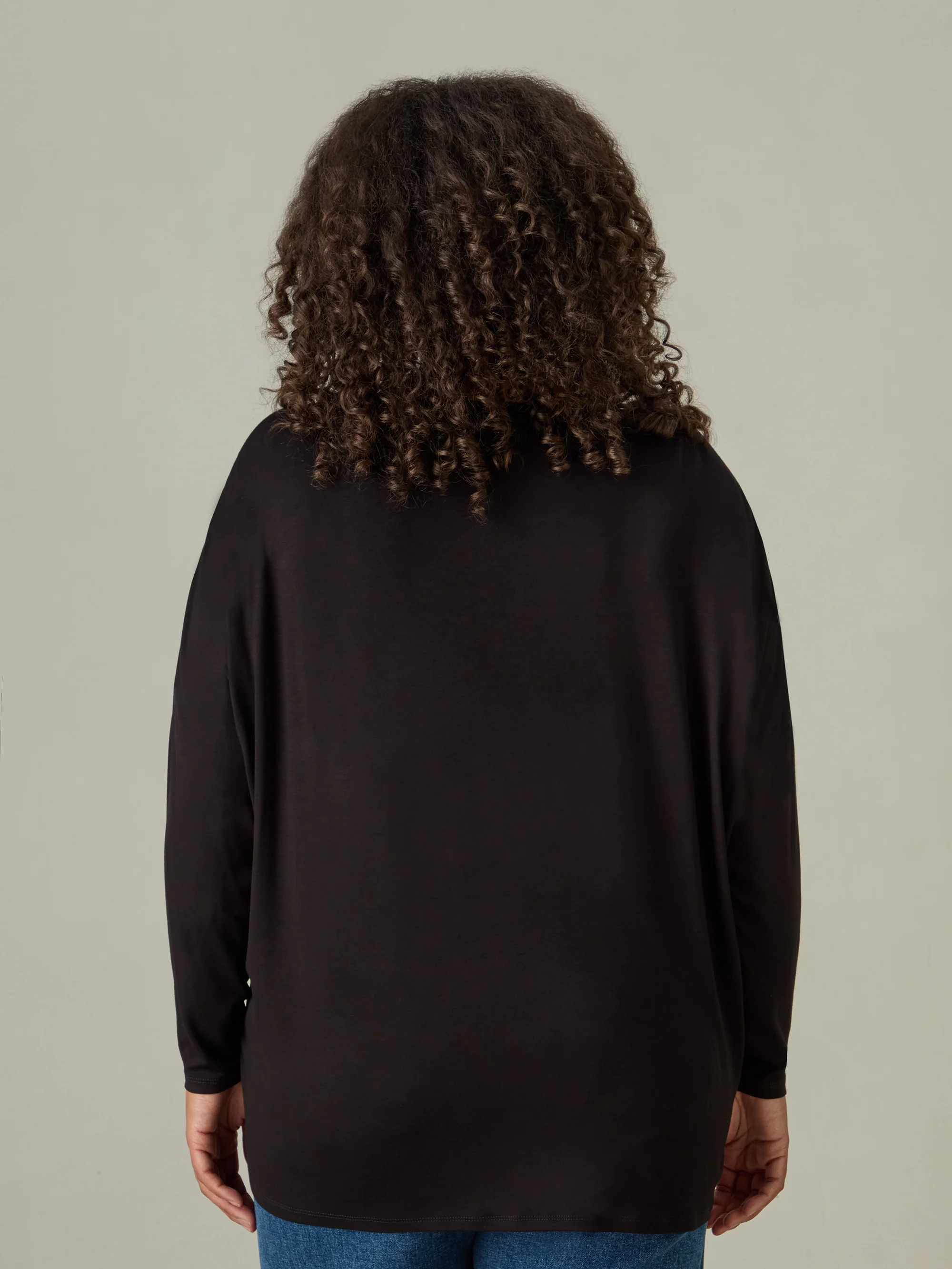 Black Jersey Longsleeve Top - Image 3