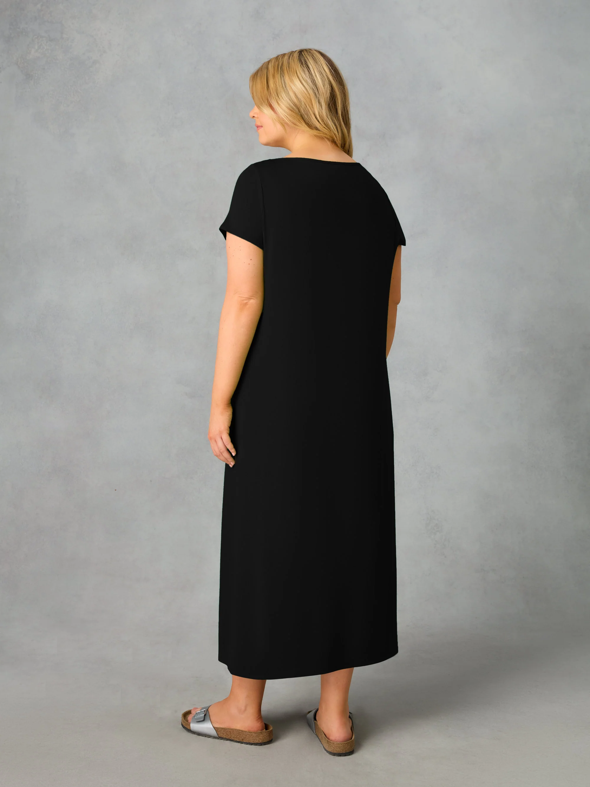 Black Jersey Midaxi T-Shirt Dress - Image 6