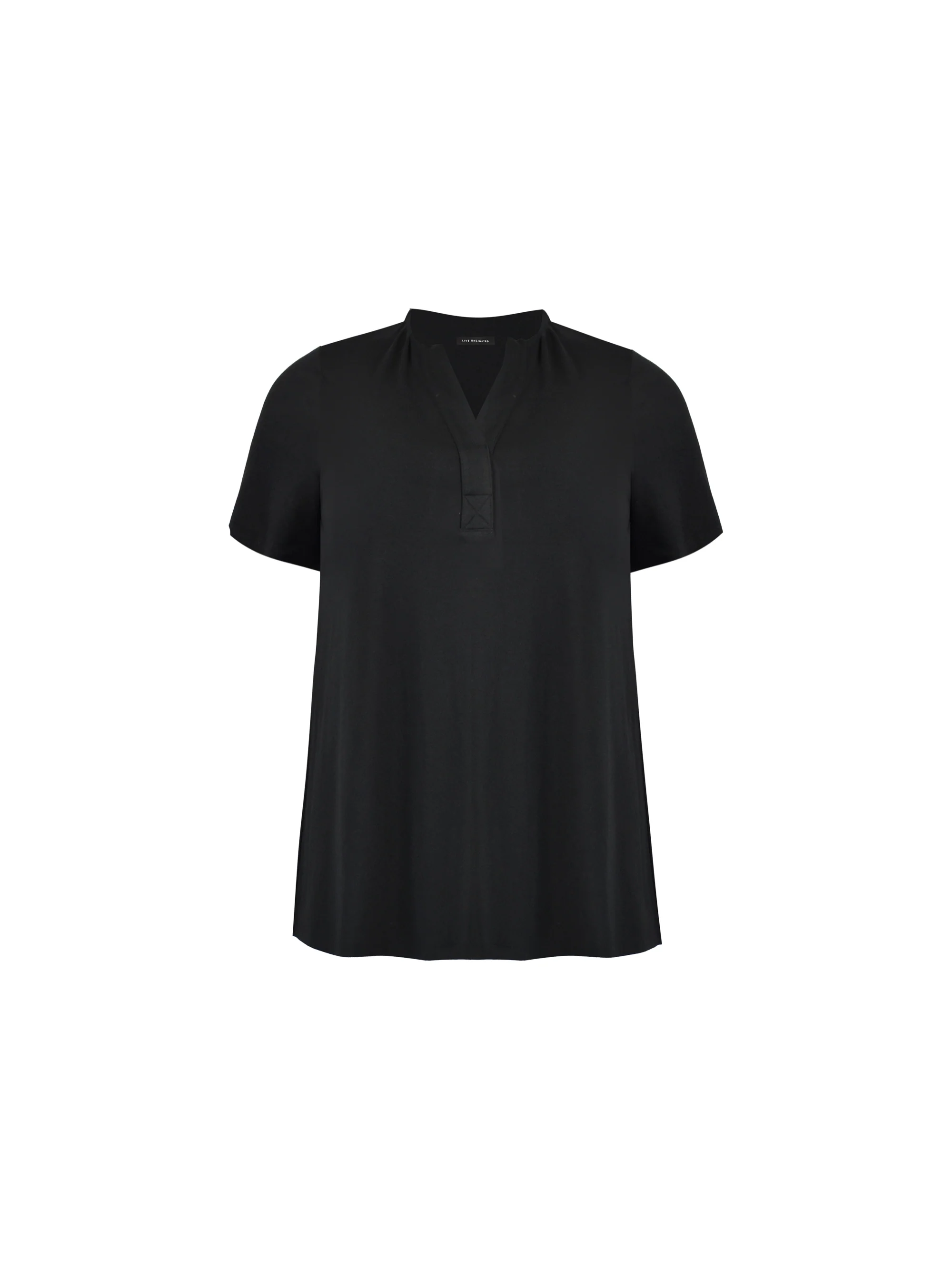 Black Jersey Notch Front Top - Image 5